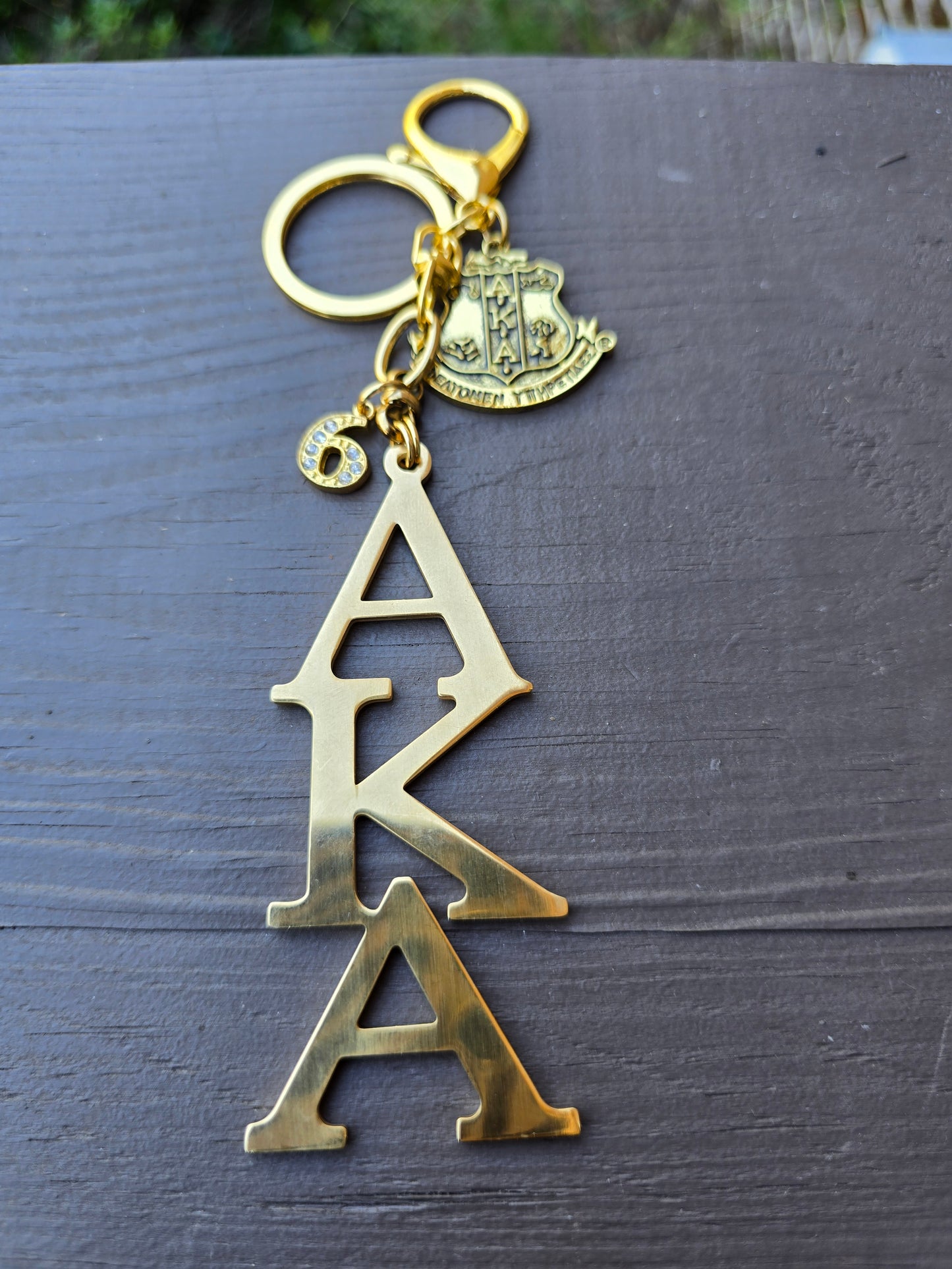 Large AKA Handbag Charm/Key Ring -  AKA Purse Charm - Sorority Charm/Key Ring - AKA Purse Charm/Key Ring