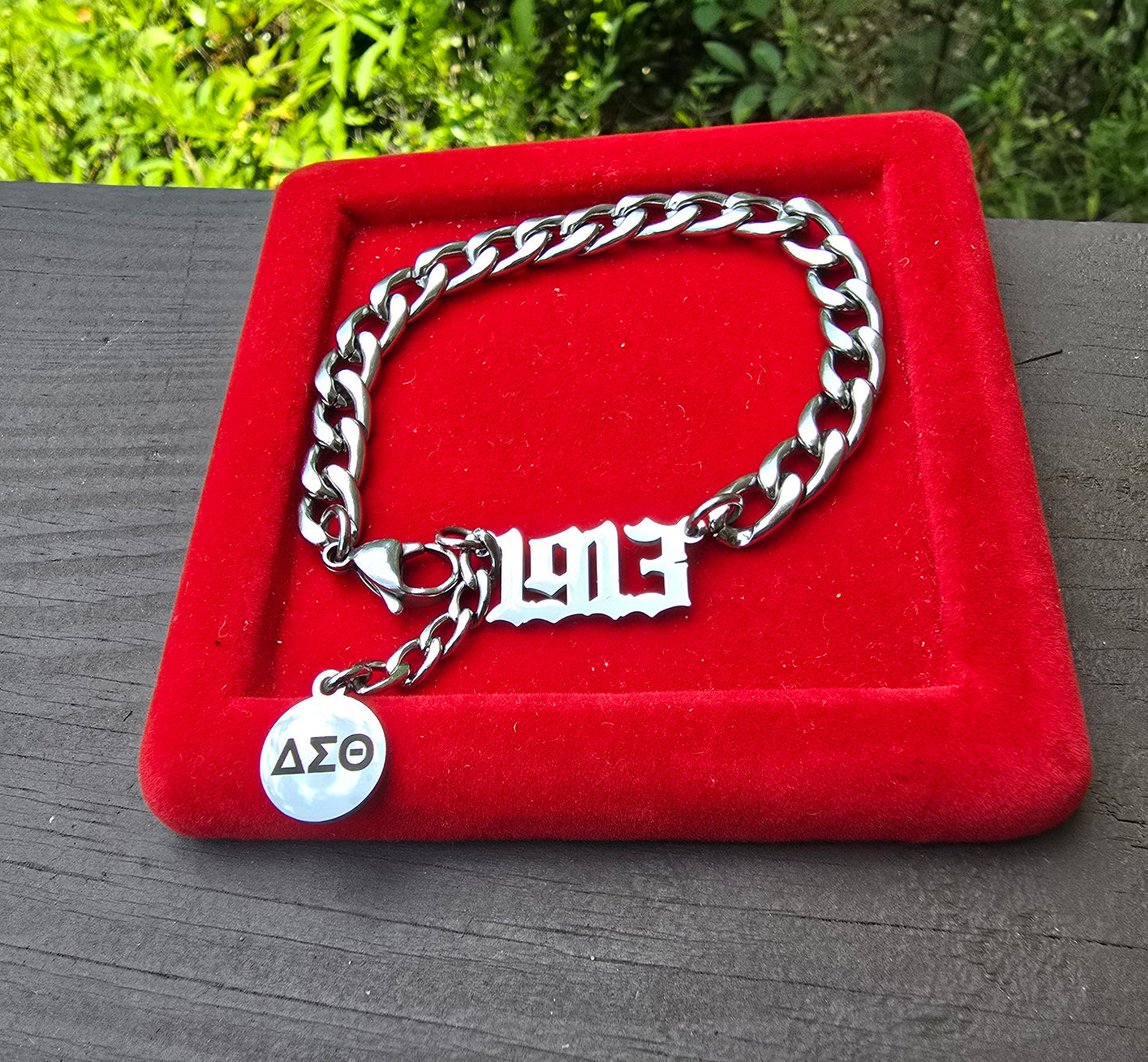 Delta Sigma Theta 1913 8mm Link Sorority Bracelet