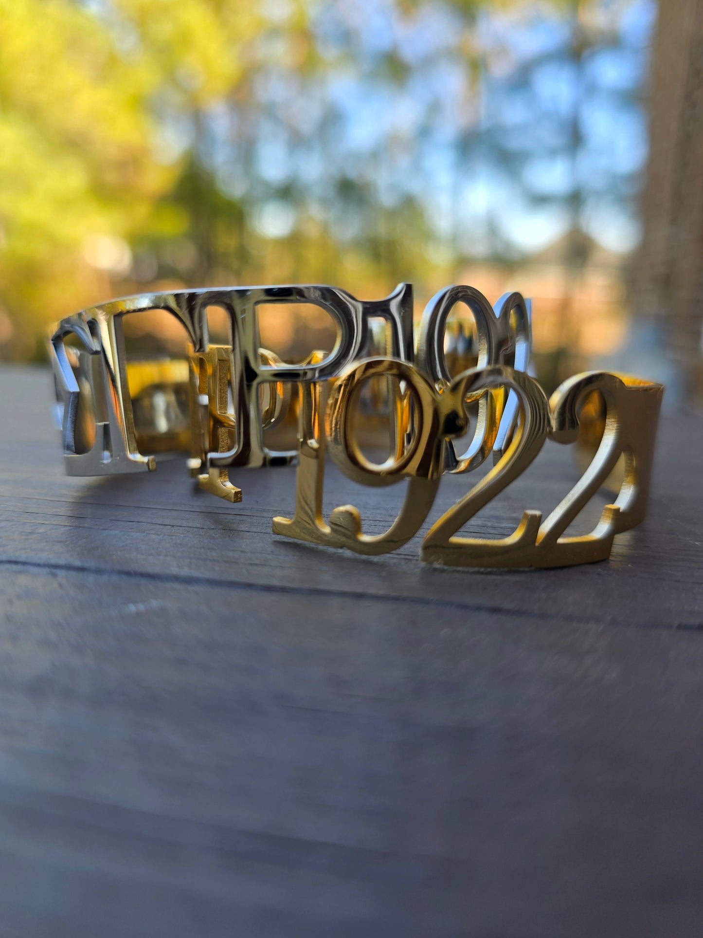 SGRho Sorority Cuff Bracelet Available In Gold and Silver