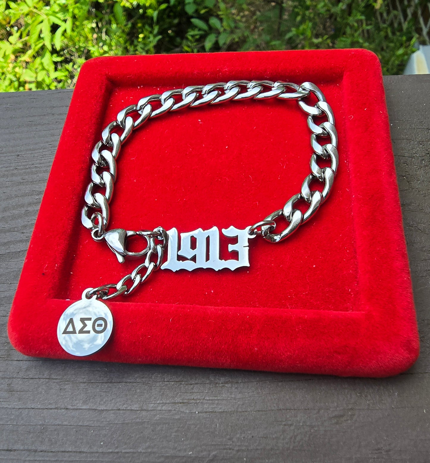 Delta Sigma Theta 1913 8mm Link Sorority Bracelet