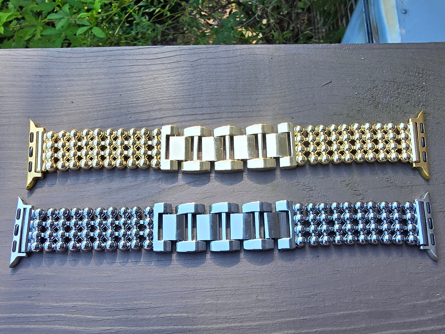 Customize your apple link watch band available in silver & gold (select up to 6 charms of your choice)