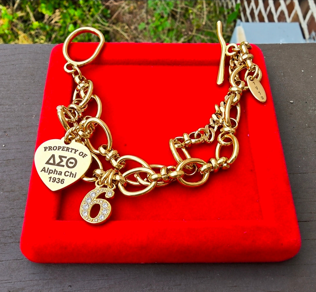 Property of Delta Sigma Theta Sorority Alpha Chi 1936 Custom Bracelet
