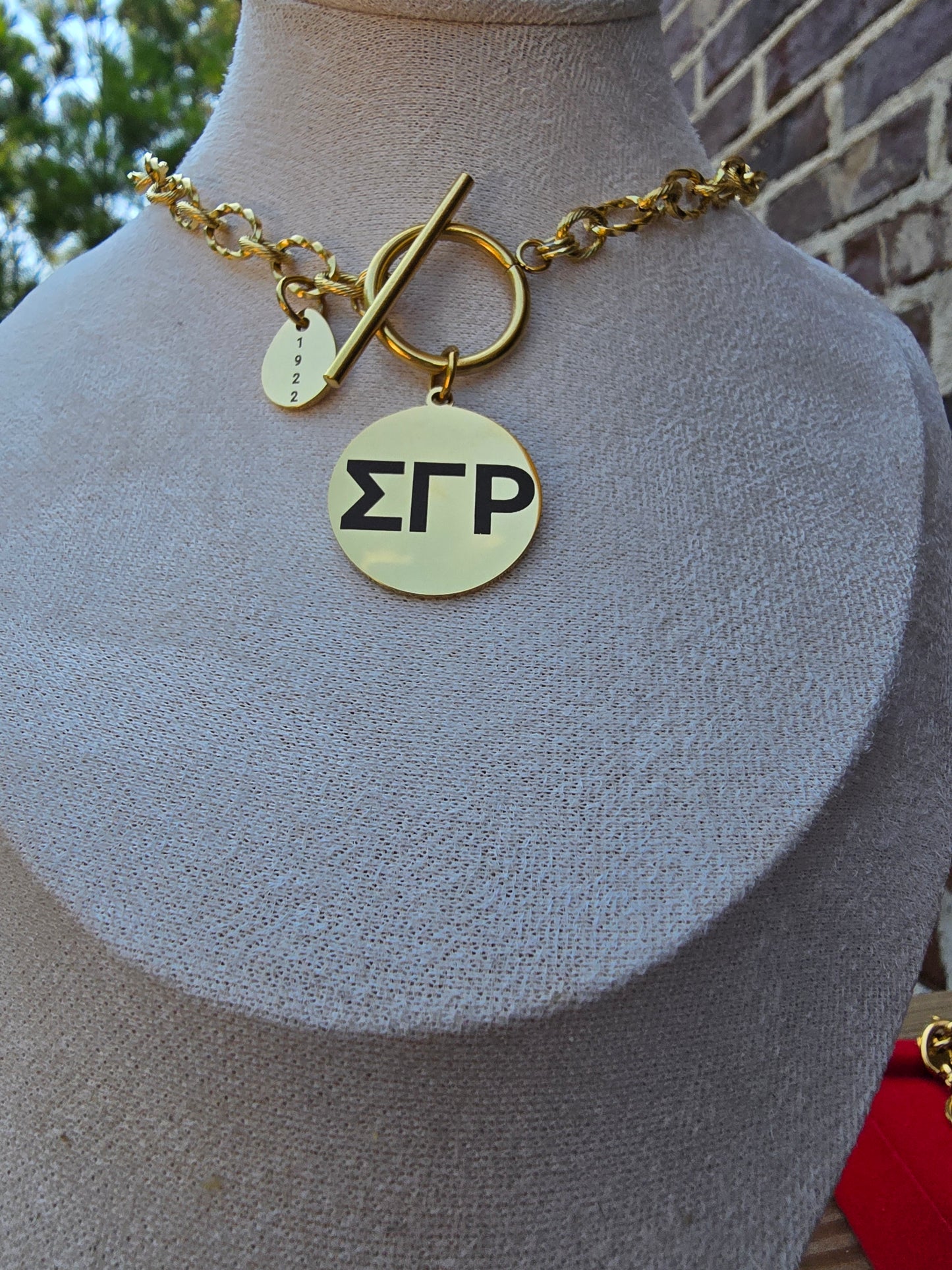 SGRho necklace- Sorority necklace - Sigma Gamma Rho- Sorority gift - HBCU - Divine Nine Sororities