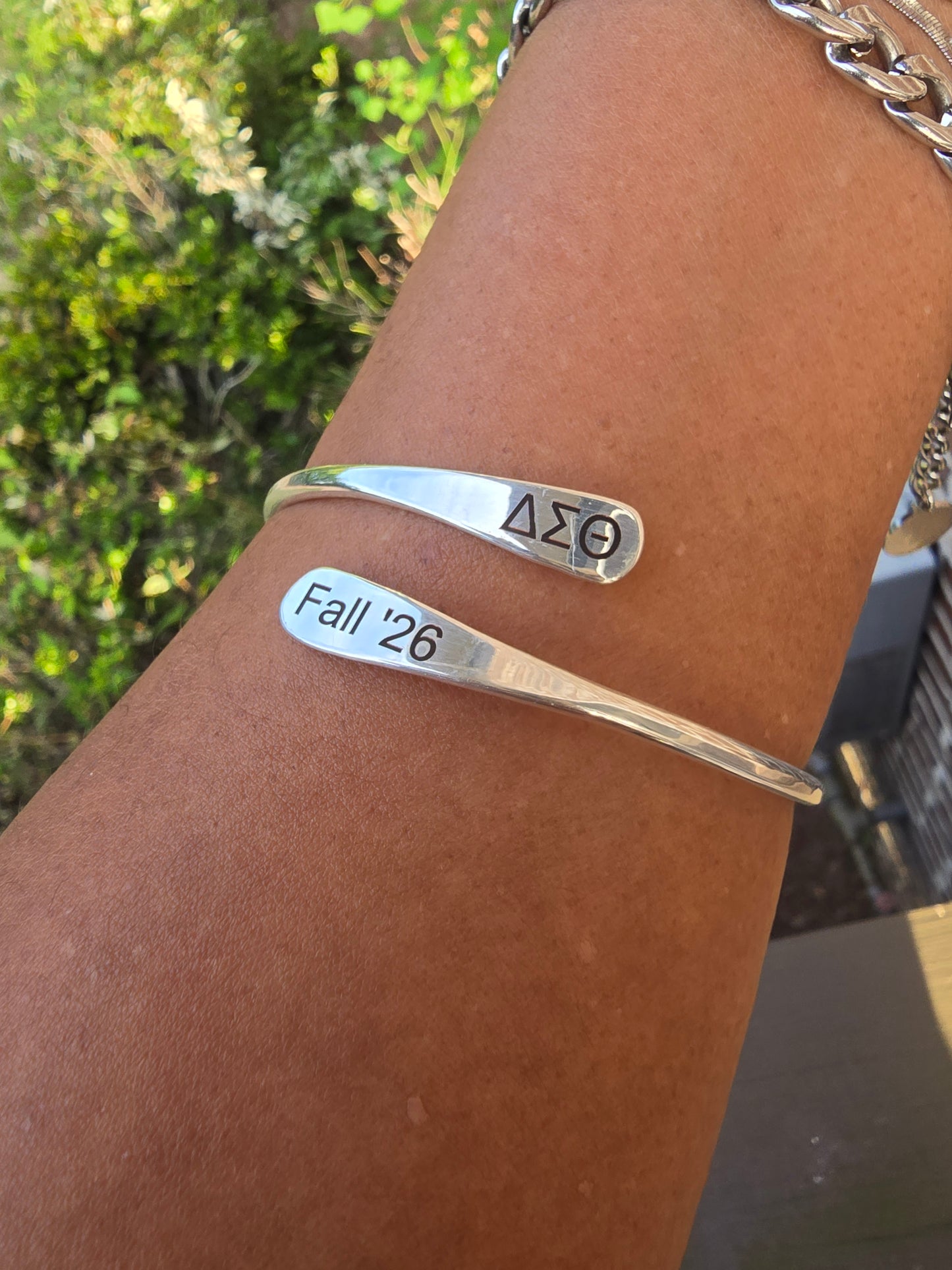 Delta Sigma Theta Fall 2026 Cuff Bracelet Available in Gold and Silver