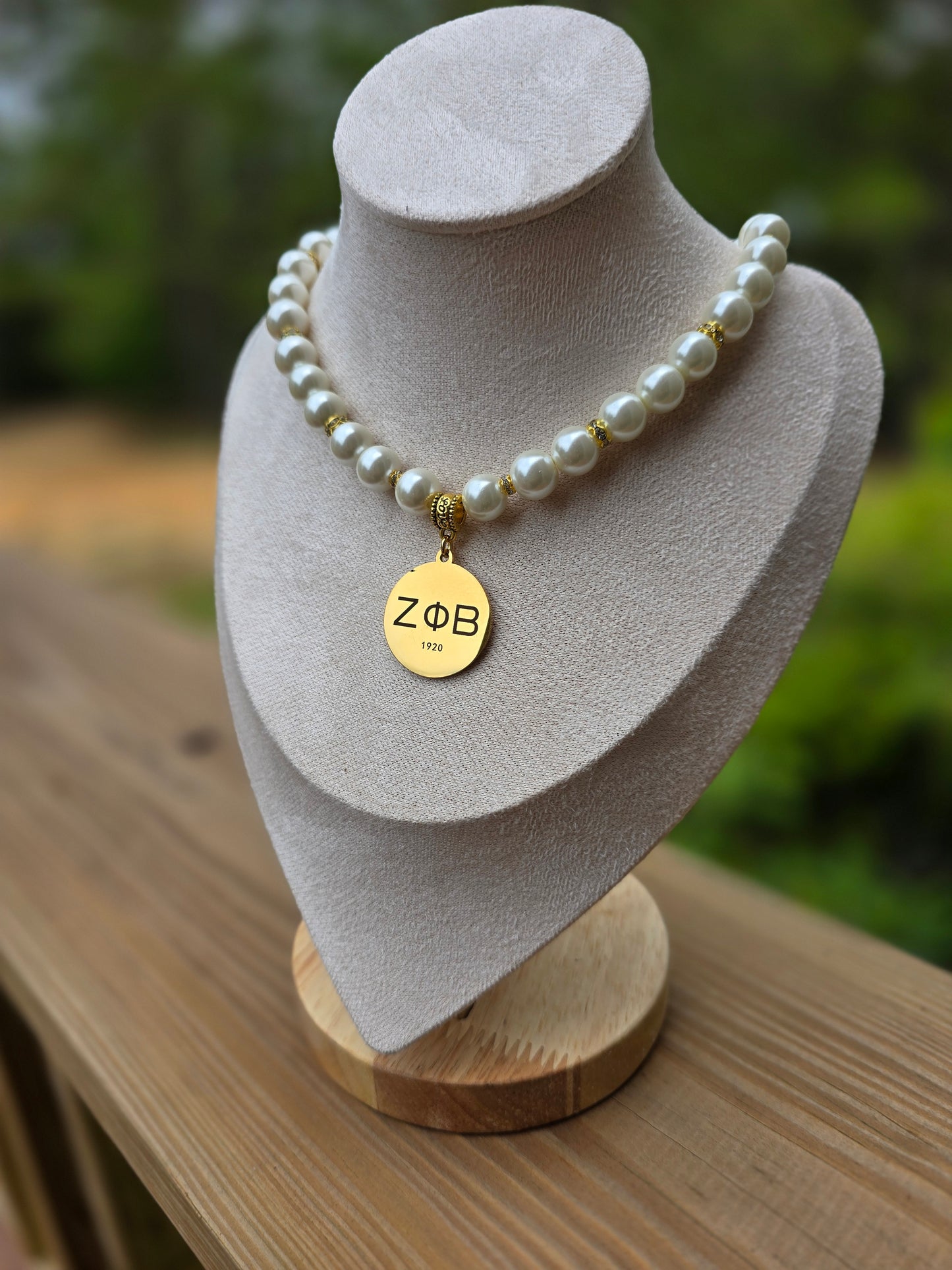 Zeta Phi Beta Pearl Sorority Necklaces Available in Silver