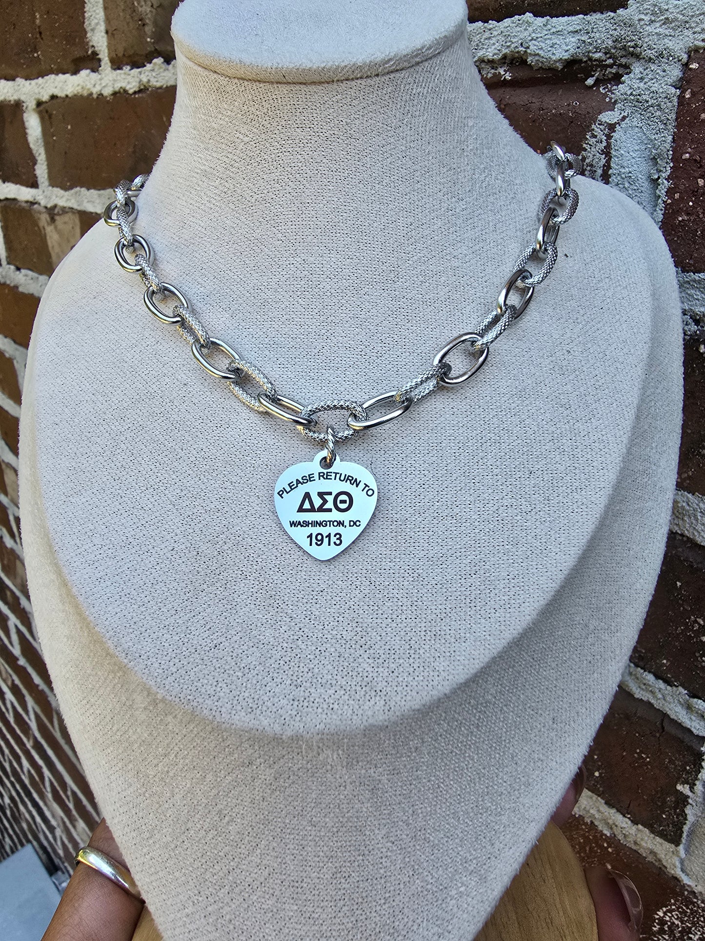 Tiff Inspired Charm Delta Sigma Theta Sorority Chunky Necklace