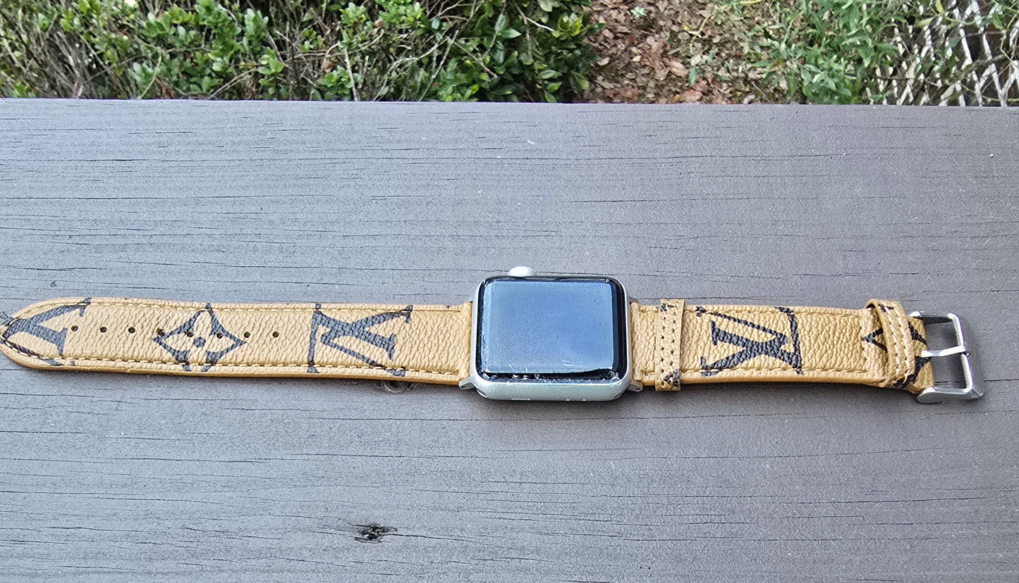 LV Inspired Apple Watch Band