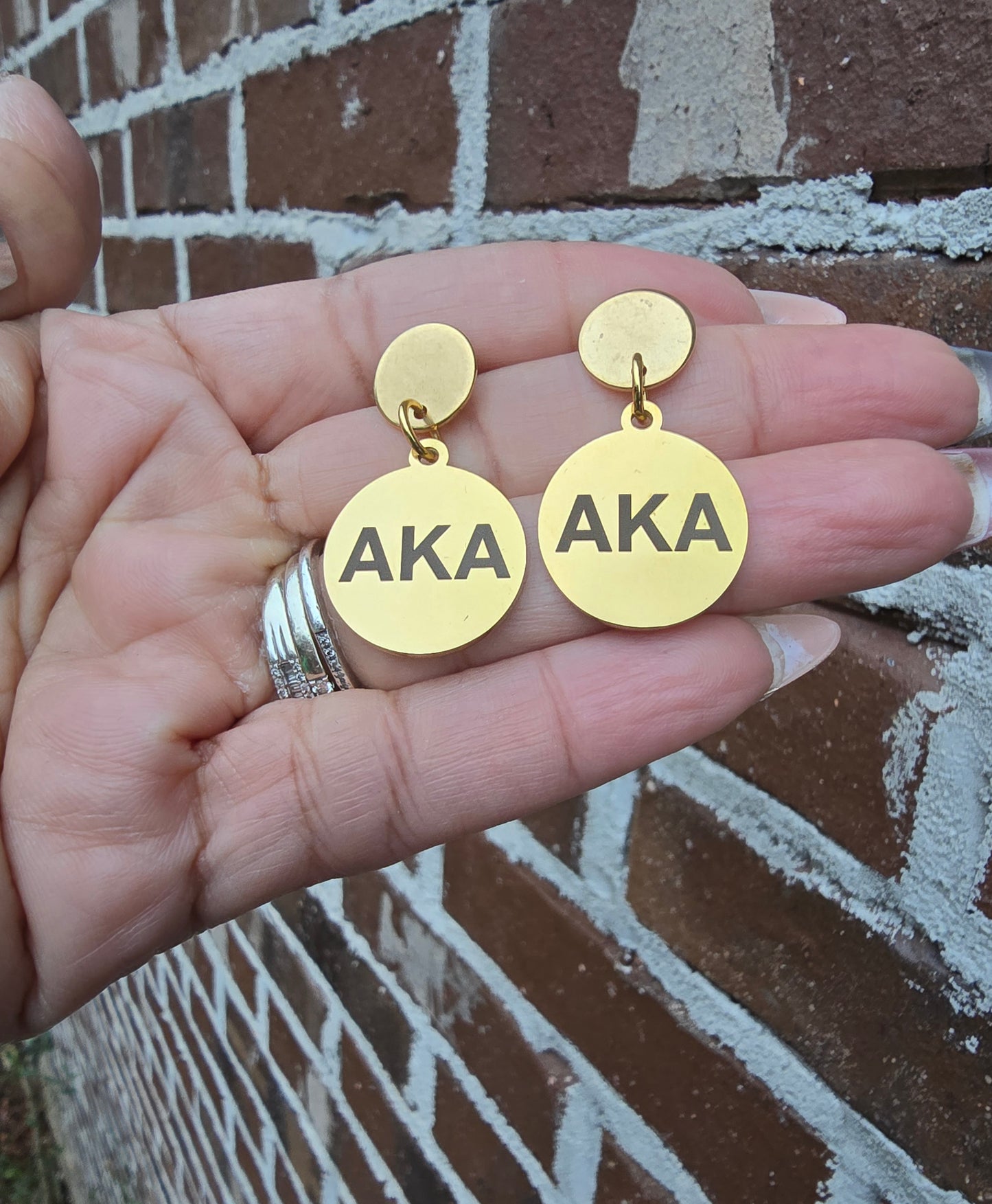 Alpha Kappa Alpha 1908 Dangle Earrings - AKA Earrings - AKA Jewelry - Sorority Jewelry