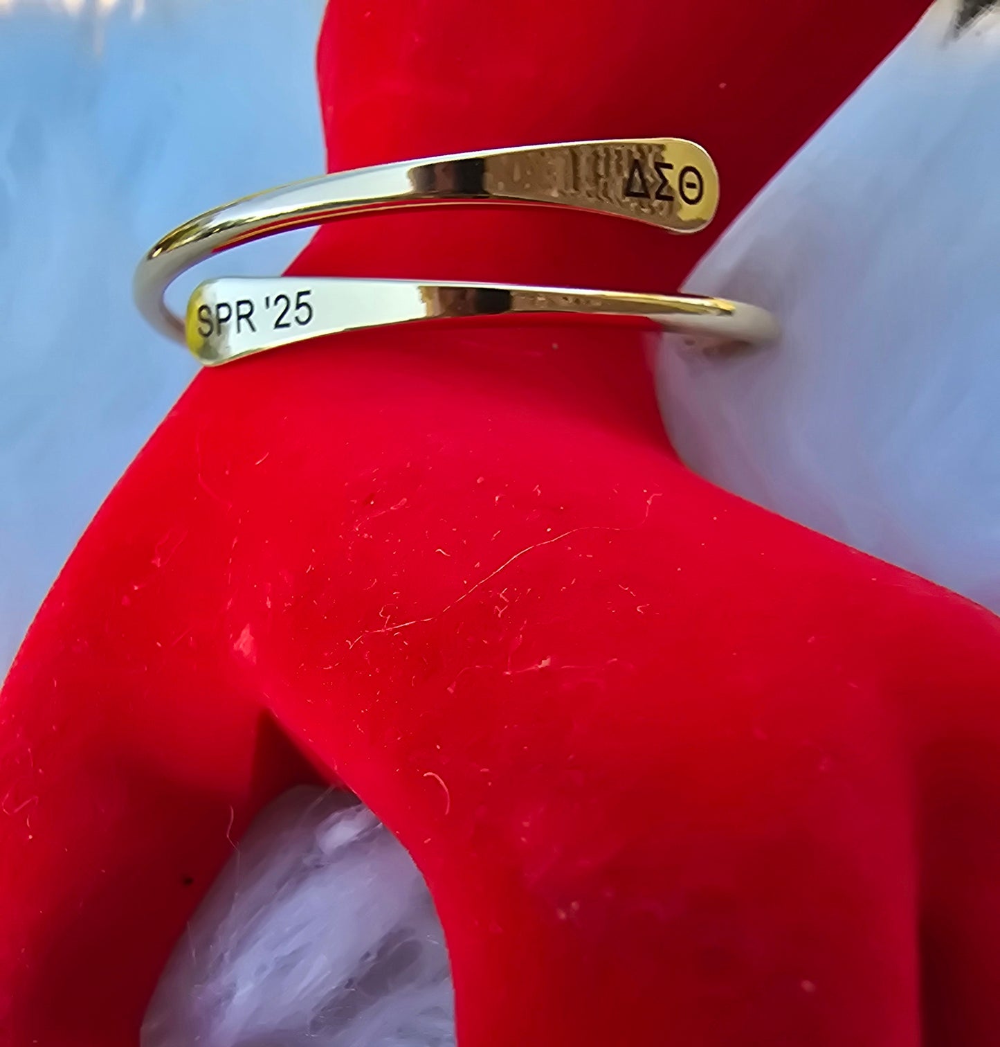 Delta Sigma Theta Spring 2025 Adjustable Cuff Bracelet - HBCU Bracelet Delta Sigma Theta Bracelet - DST - Spring 2025 - Sorority Jewelry