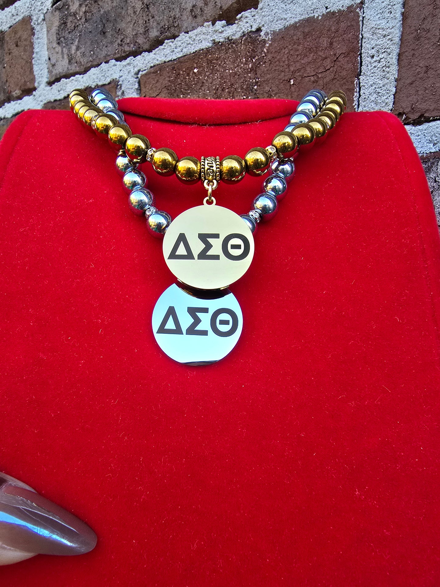 Delta Sigma Theta Beaded Sorority Necklaces - Beaded Sorority Necklace - Delta Sigma Theta Jewelry