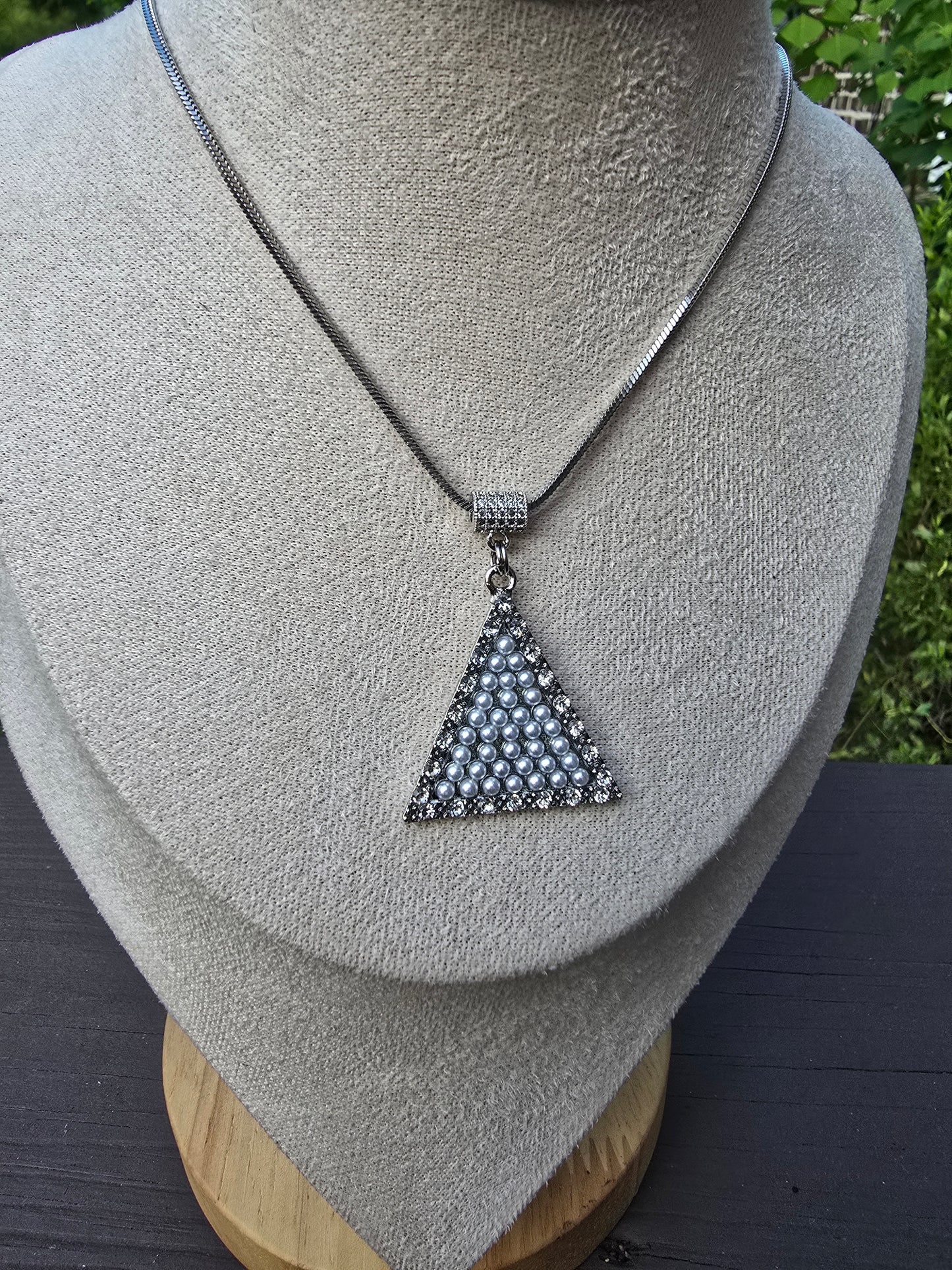 Delta Sigma Theta Sorority Pyramid Necklace