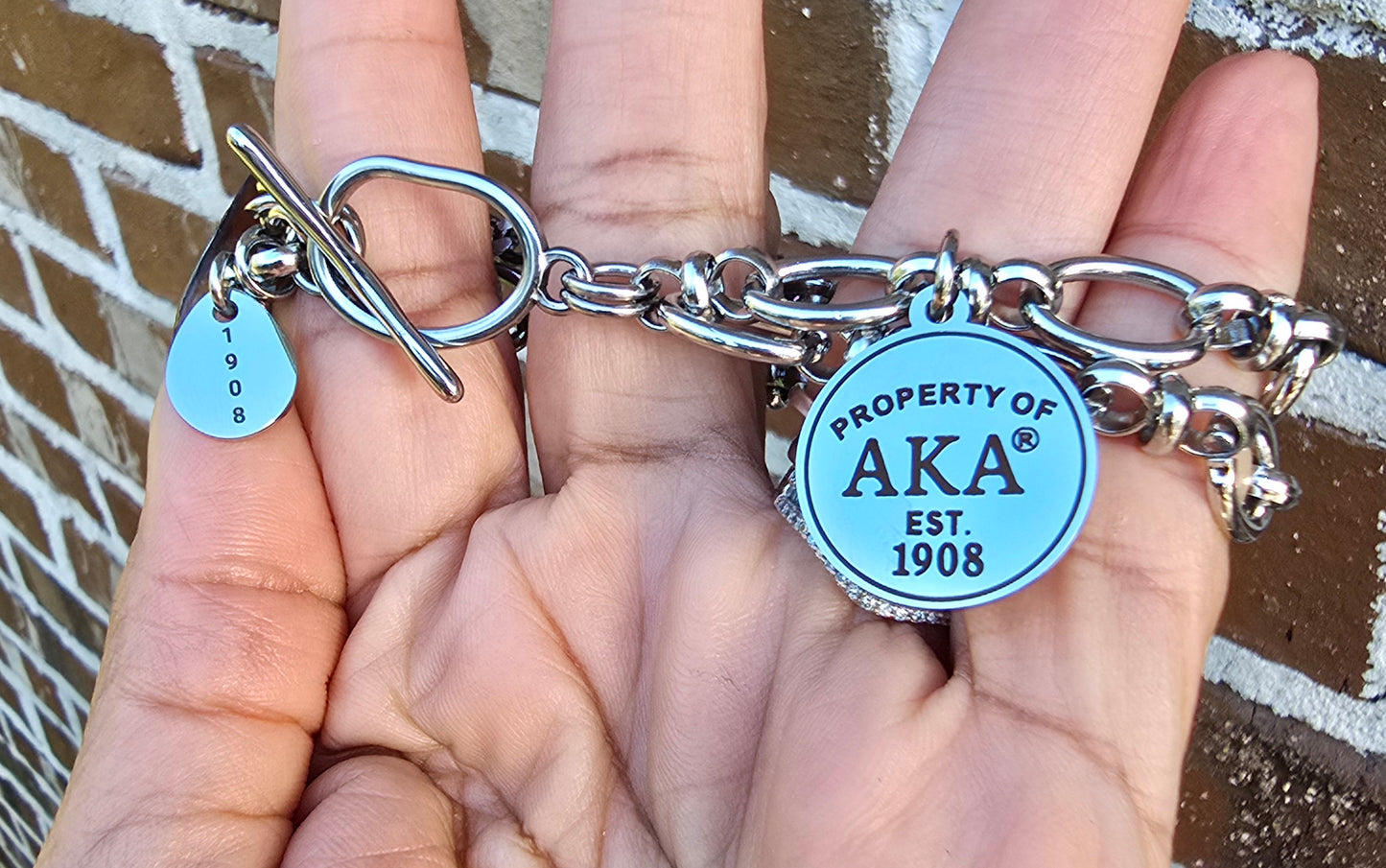 Property of AKA Sorority Custom Fit Bracelet