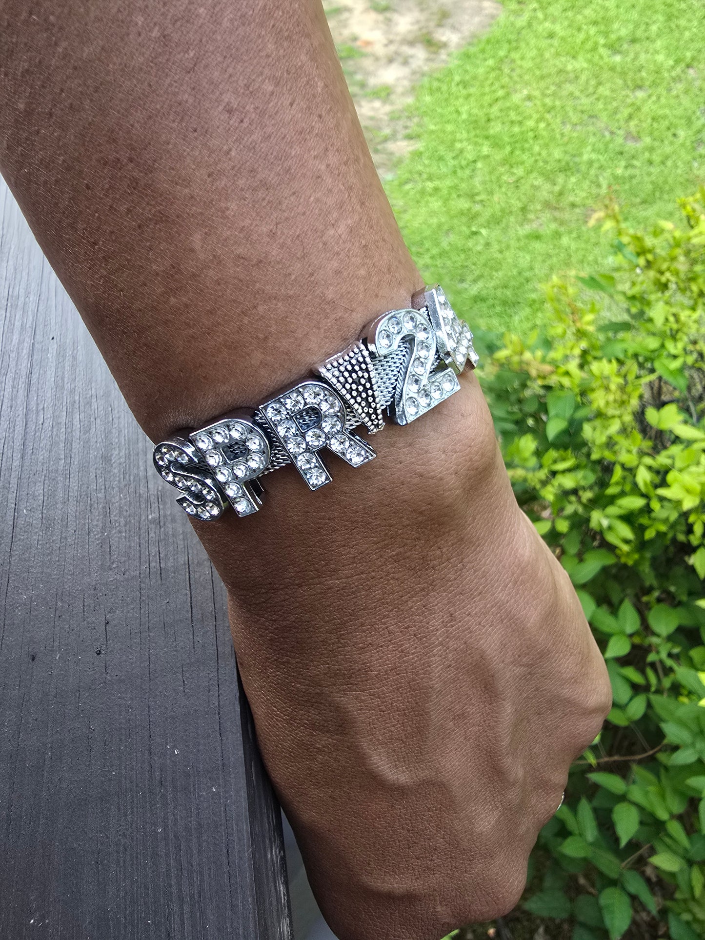 Personalized Spring Bling crossing sorority bracelet - SPR Custom Bracelet - SPR Line Bracelet