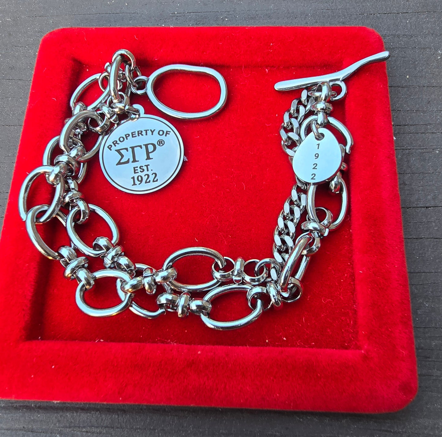 Property of Sigma Gamma Rho Tiffany Inspired Bracelet - SGR Bracelet - Sorority Bracelet - 1922 Bracelet - SGRho Bracelet - SGR Jewelry