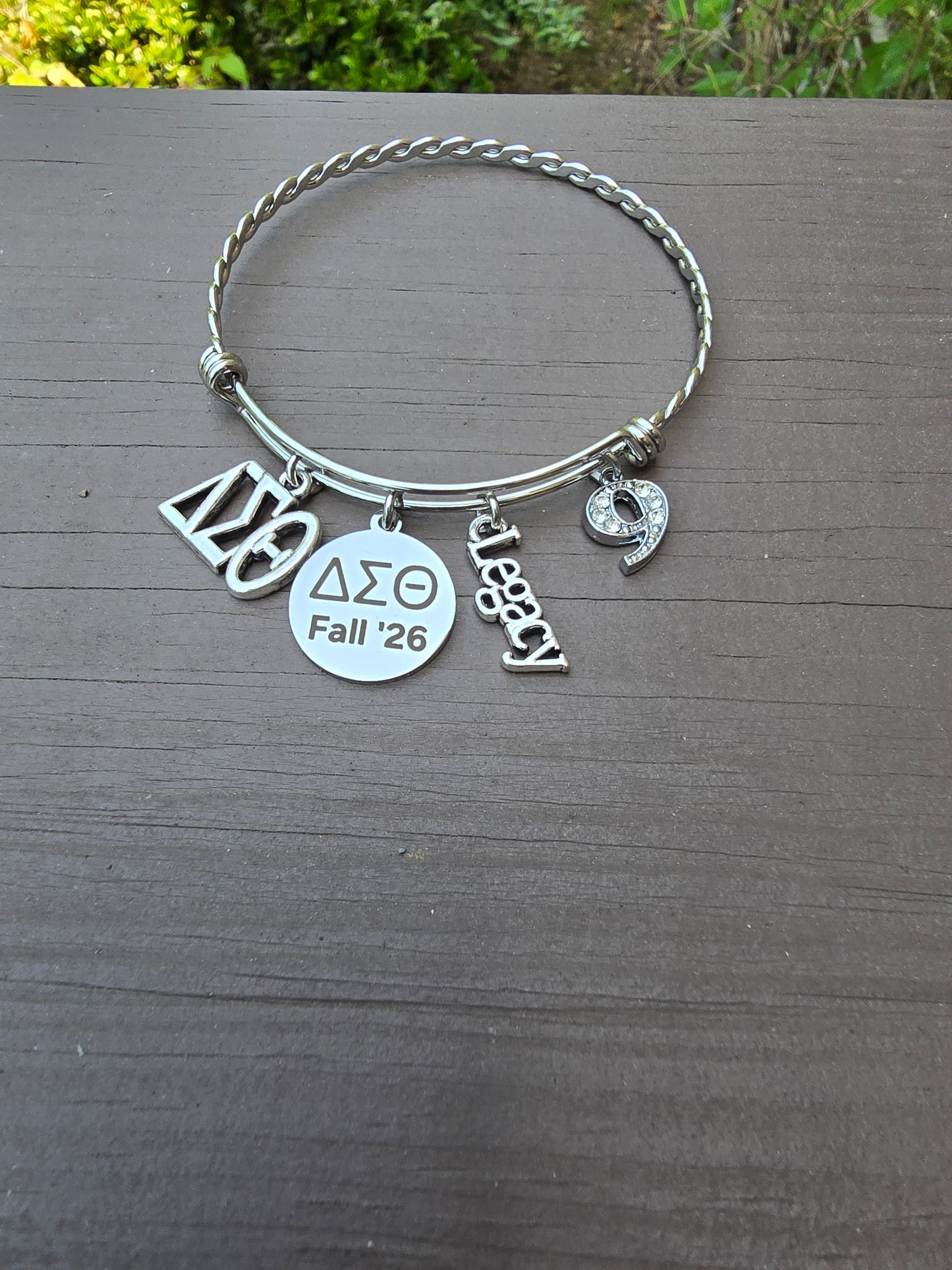 Delta Sigma Theta Fall 2026 Legacy with Line Number Charm Bracelet