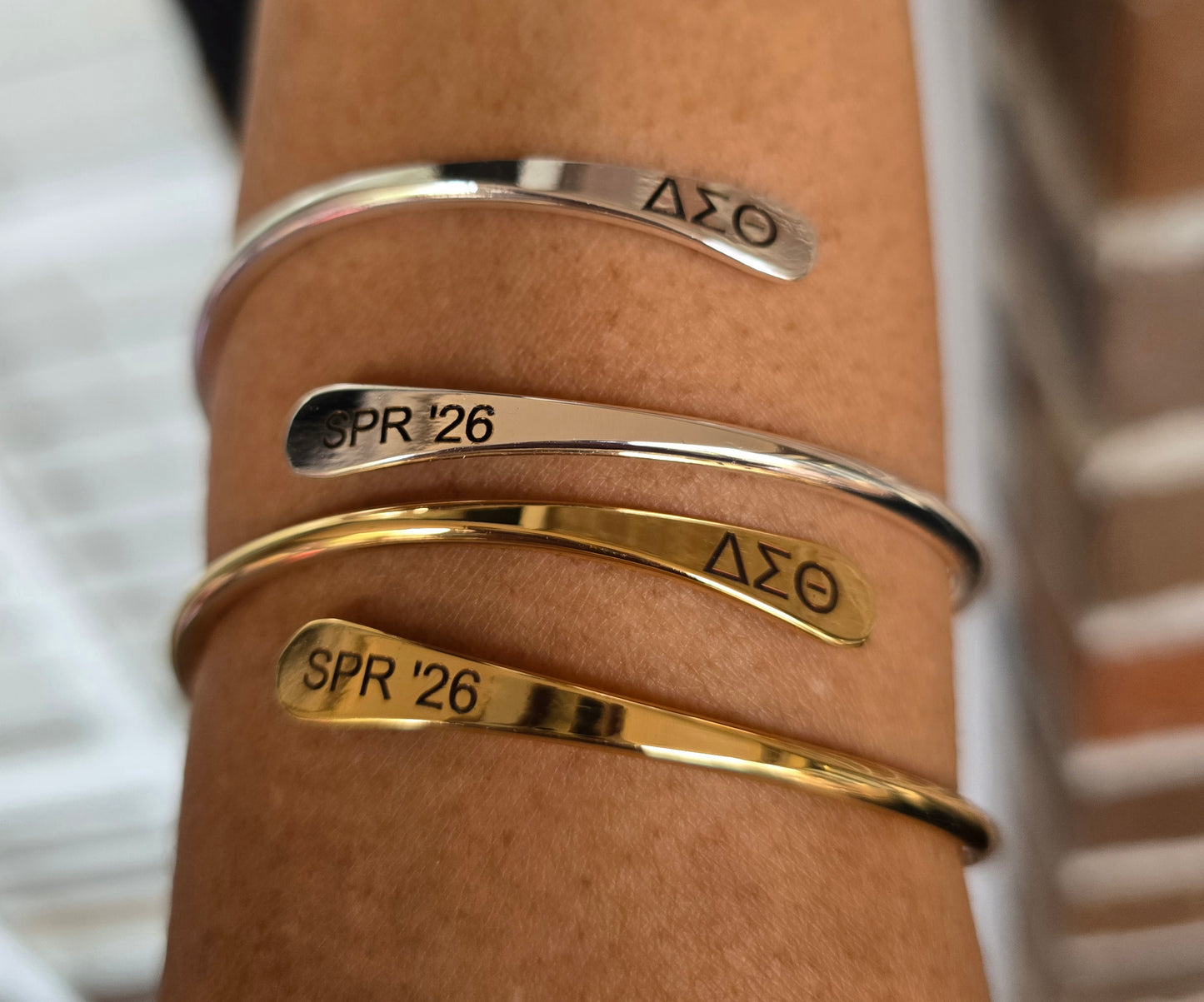 Delta Spring 2026 Adjustable Cuff Bracelet - HBCU Bracelet Delta Sigma Theta Bracelet - DST - Spring 2026 - Sorority Jewelry