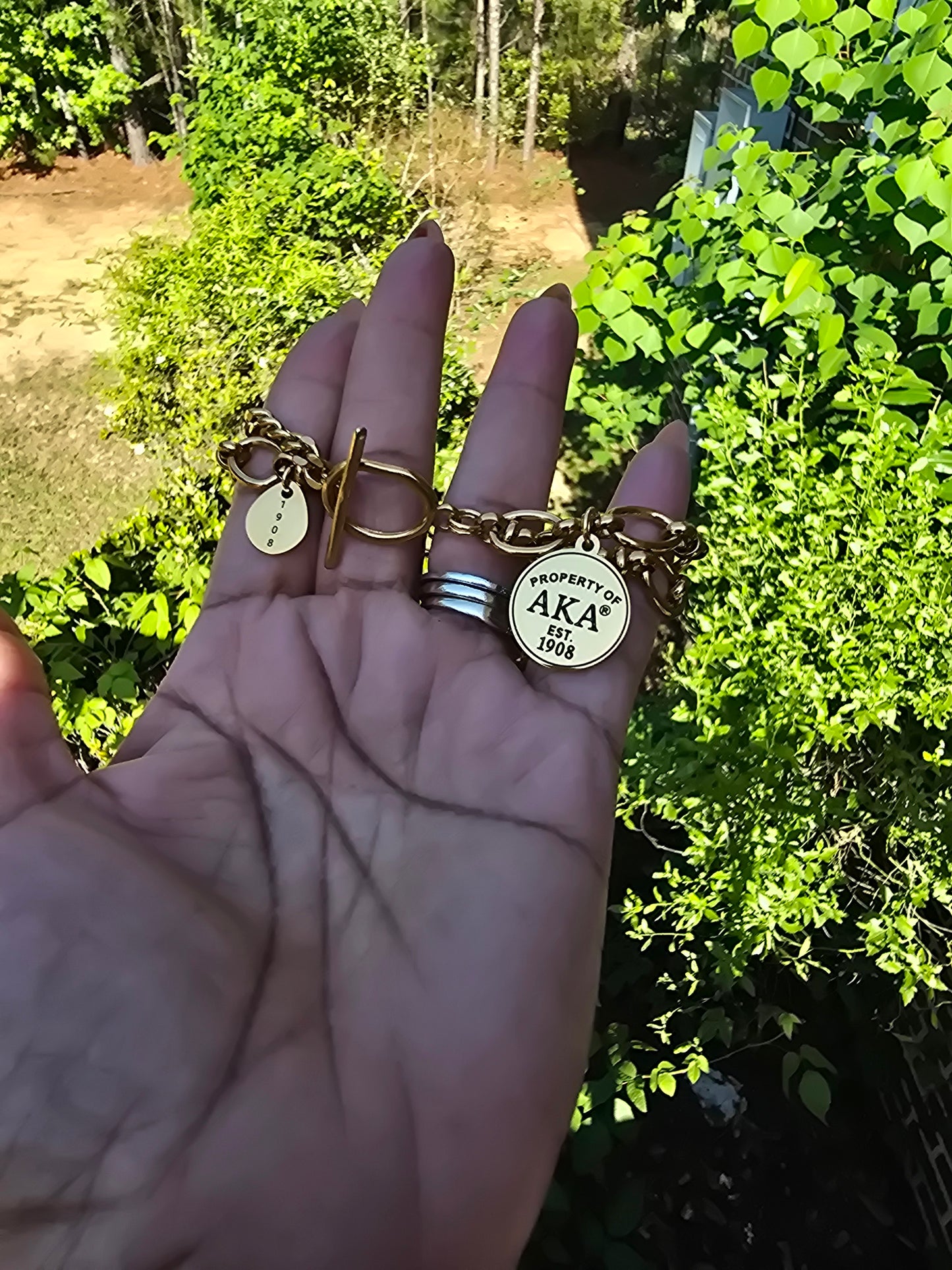 Property of AKA Sorority Custom Fit Bracelet