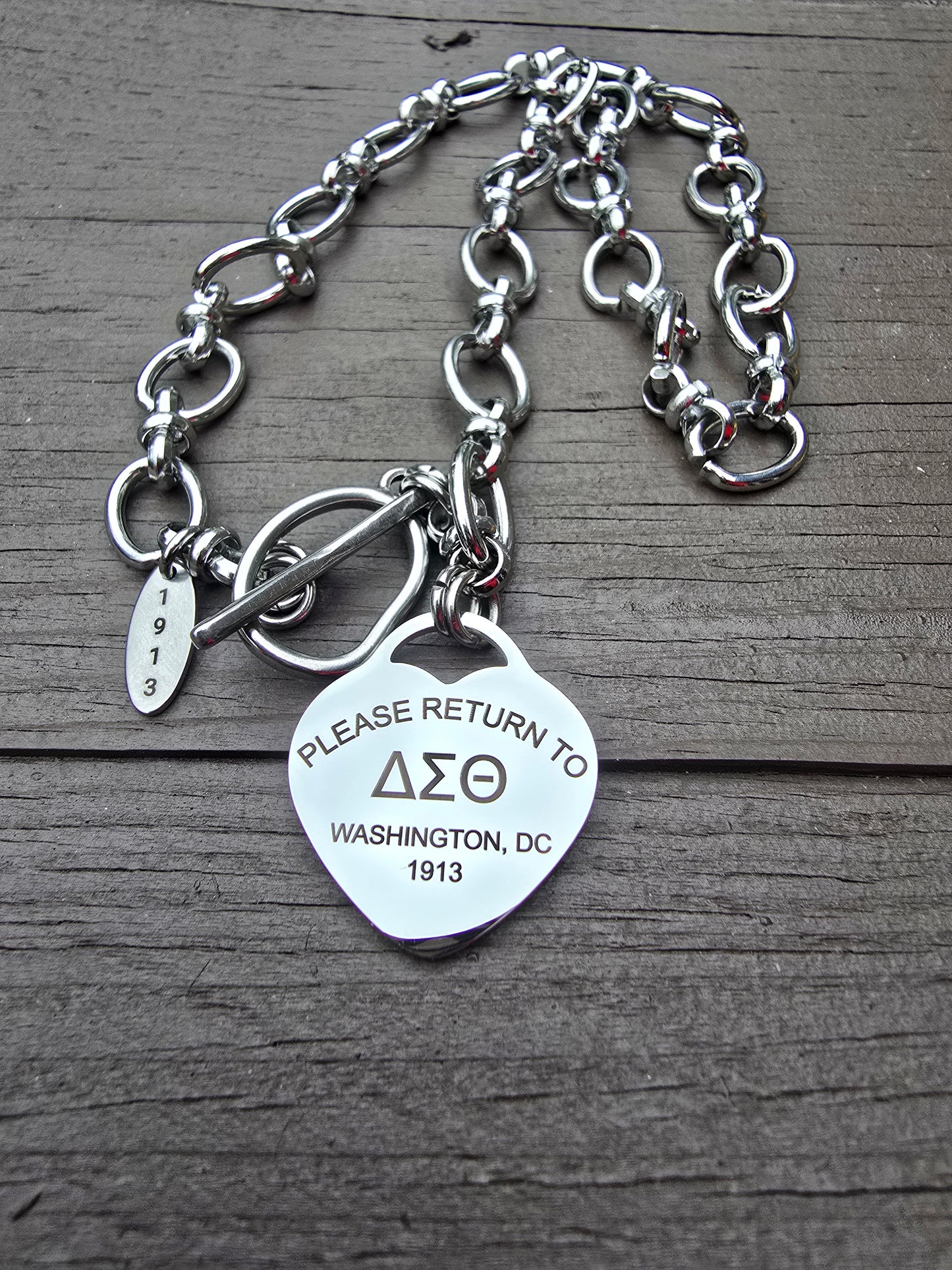 Tiffany Inspired Delta Sigma Theta Sorority Necklaces Available In Gold & Silver
