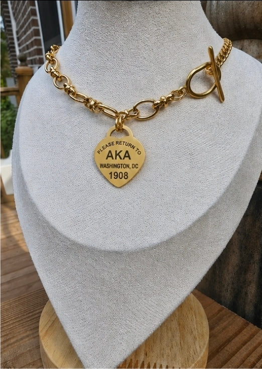 Tiffany Inspired AKA Sorority Necklaces Available In Silver