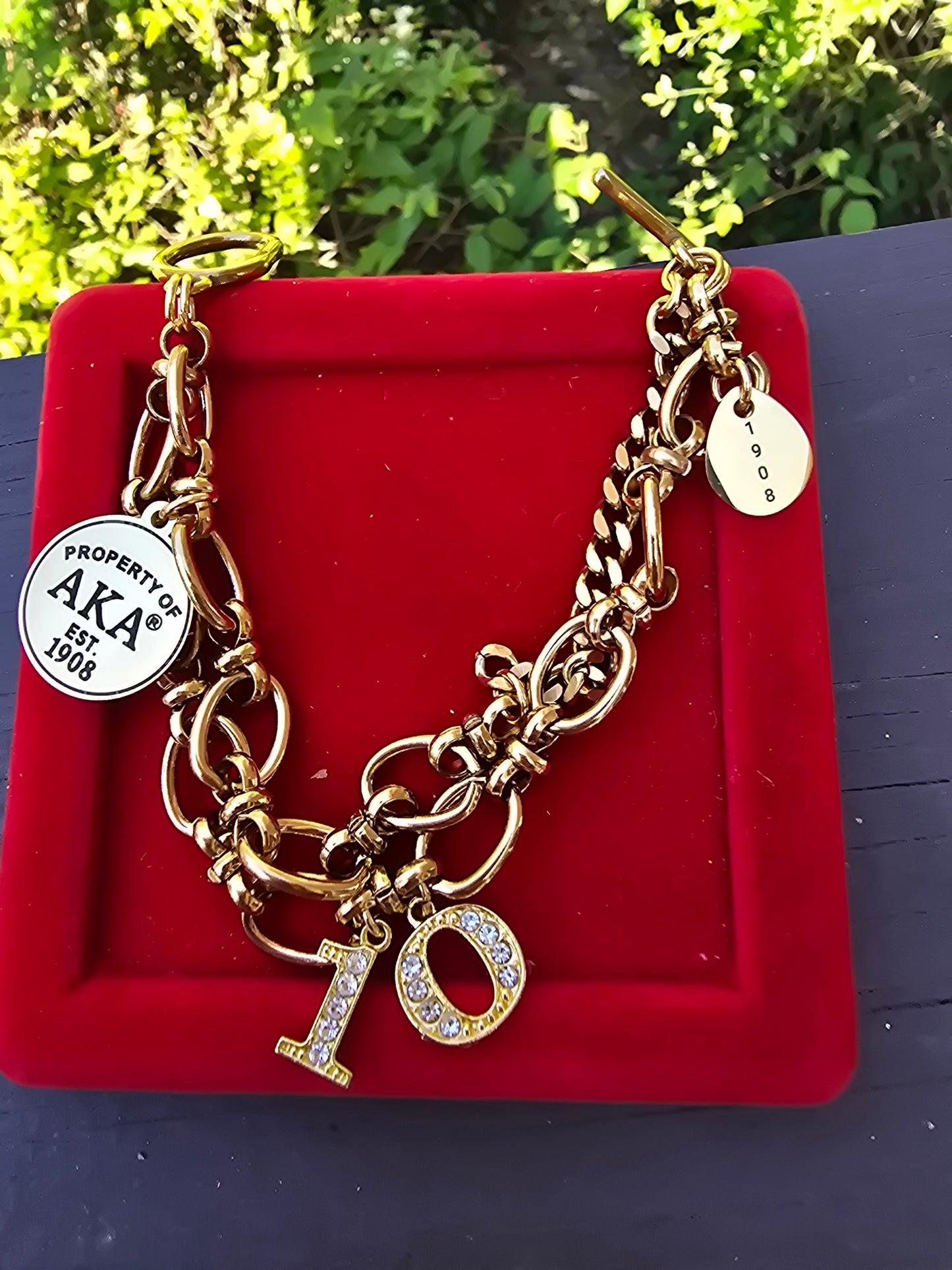 Property of AKA Sorority Custom Fit Bracelet