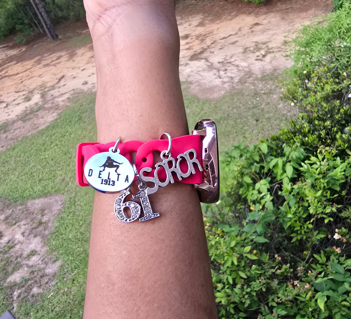 Delta Galaxy 20mm Silicone Watch Band - Delta Sigma Theta Watch Band- Sorority Watch Band - DST Watch Band - Delta Watch Band - Sorority Watch Band