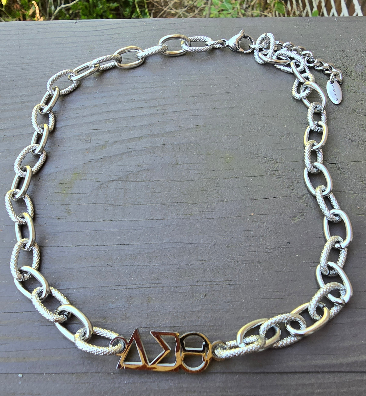 Delta Sigma Theta Greek Letter Chunky Link Sorority Necklace