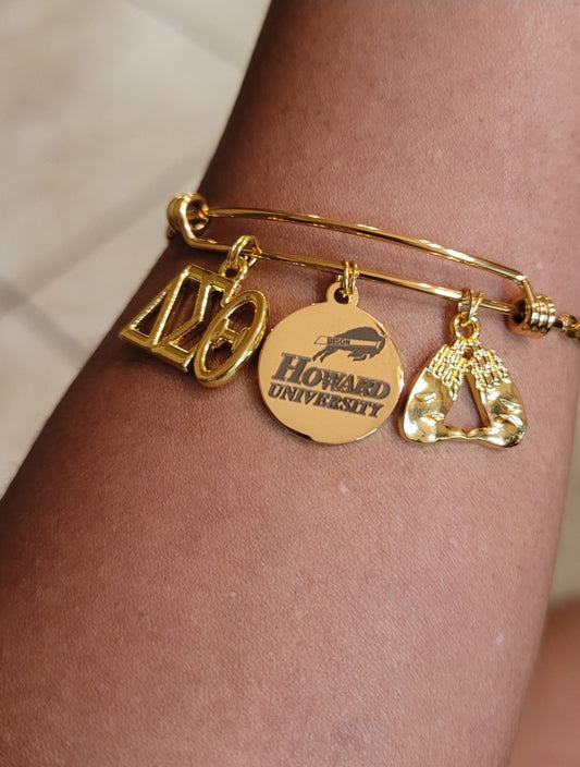 Howard University Delta Bracelet - HBCU - Delta Sigma Theta Bracelet - Sorority Bracelet - DST University bracelet - Sorority Jewelry - HU 1867