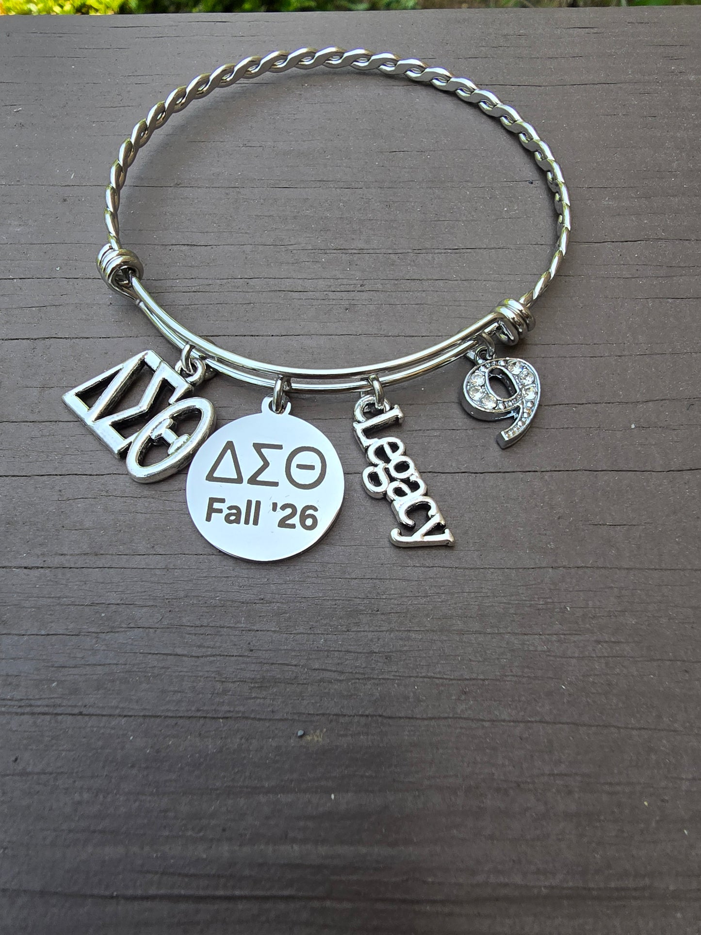 Delta Sigma Theta Fall 2026 Legacy with Line Number Charm Bracelet