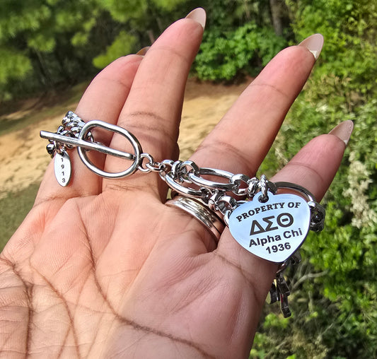 Property of Delta Sigma Theta Sorority Alpha Chi 1936 Custom Bracelet