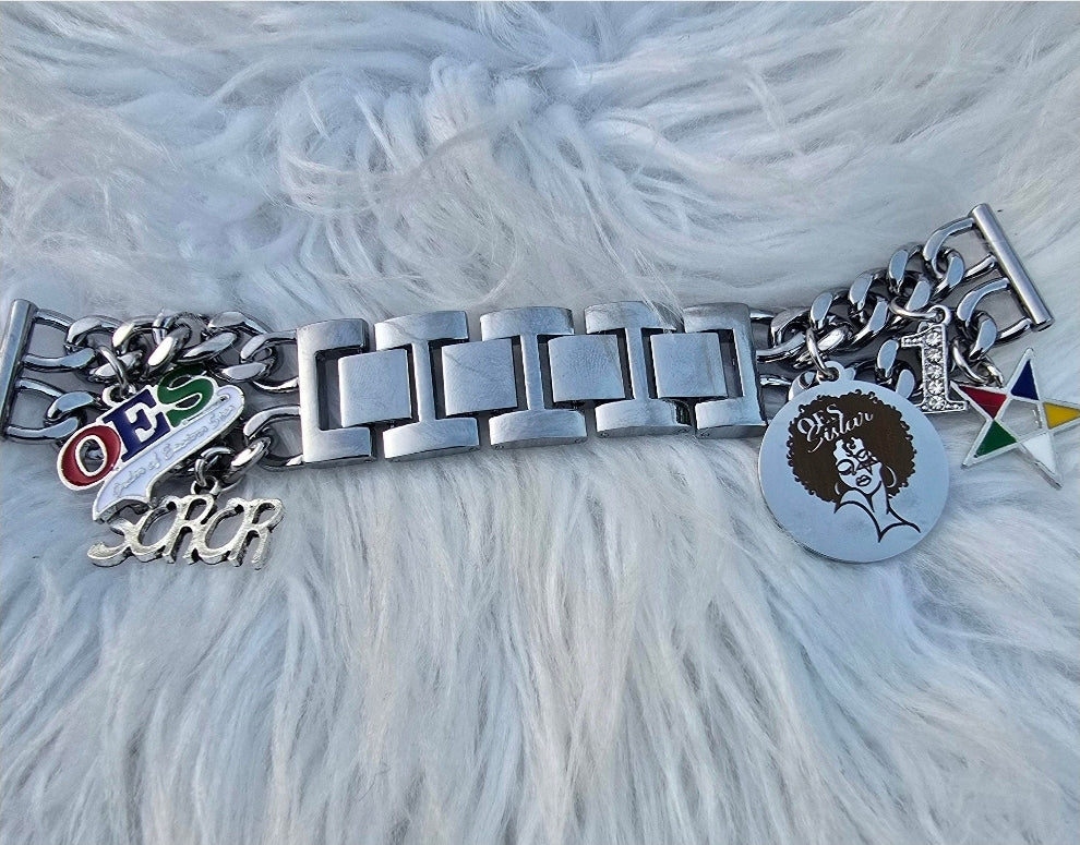 Customize Your Apple Link Watch Band Available In Silver & Gold (select up to 6 charms of your choice)