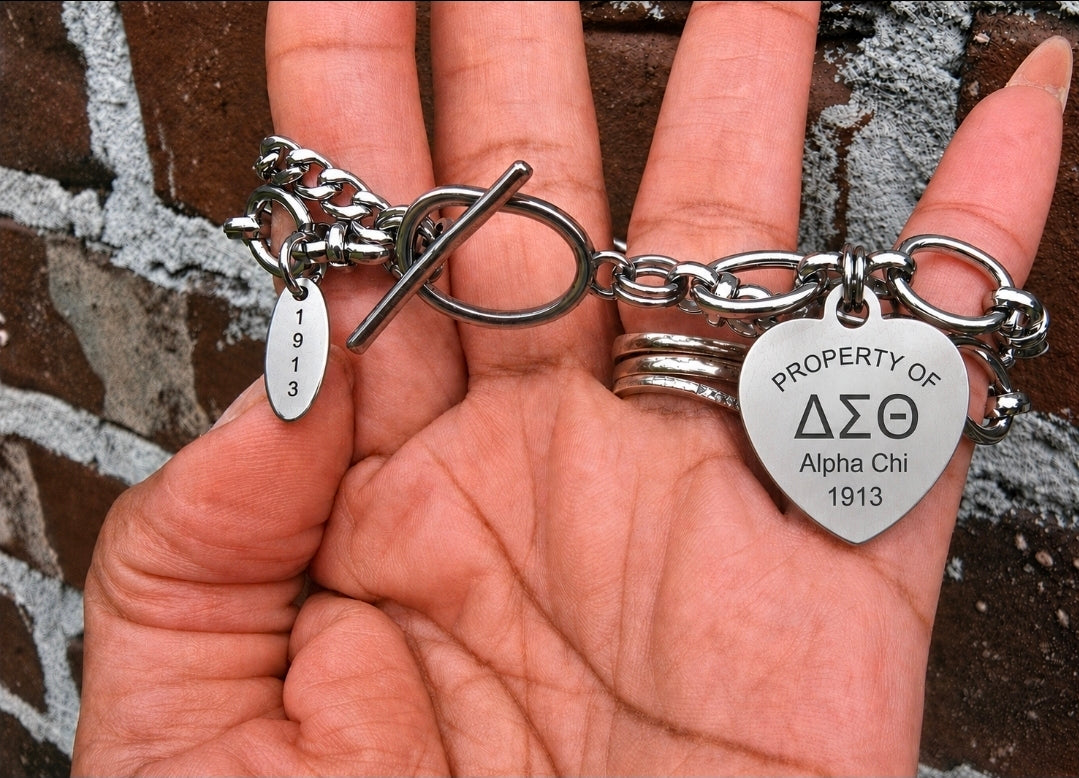 Property of Delta Sigma Theta Sorority Alpha Chi 1936 Custom Bracelet