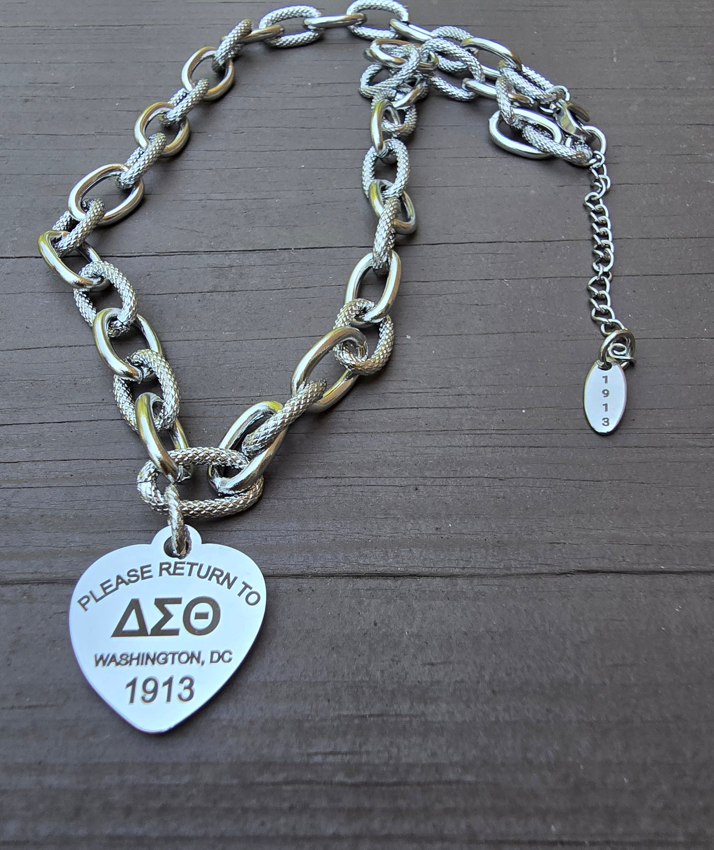 Tiff Inspired Charm Delta Sigma Theta Sorority Chunky Necklace