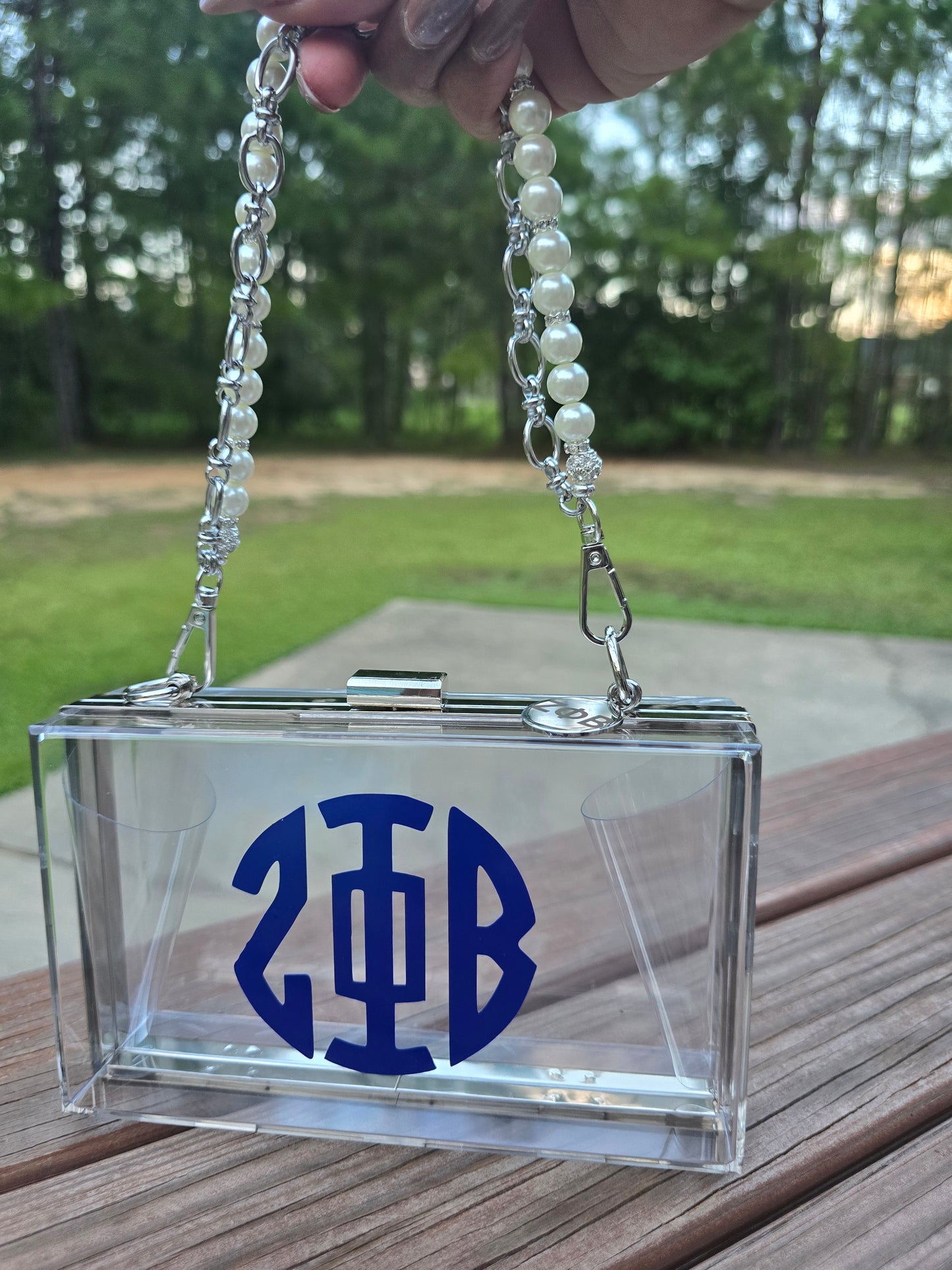 Zeta Phi Beta Handbag - Zeta Phi Beta Crossbody - Z Phi B Clutch Handbag - Sorority Purse - Zeta Stadium Purse