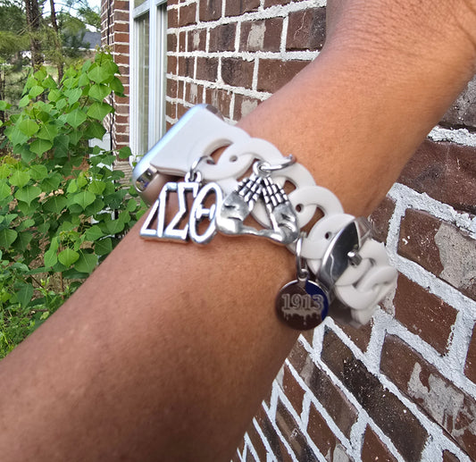 Delta Galaxy 20mm Silicone Watch Band - Delta Sigma Theta Watch Band- Sorority Watch Band - DST Watch Band - Delta Watch Band - Sorority Watch Band
