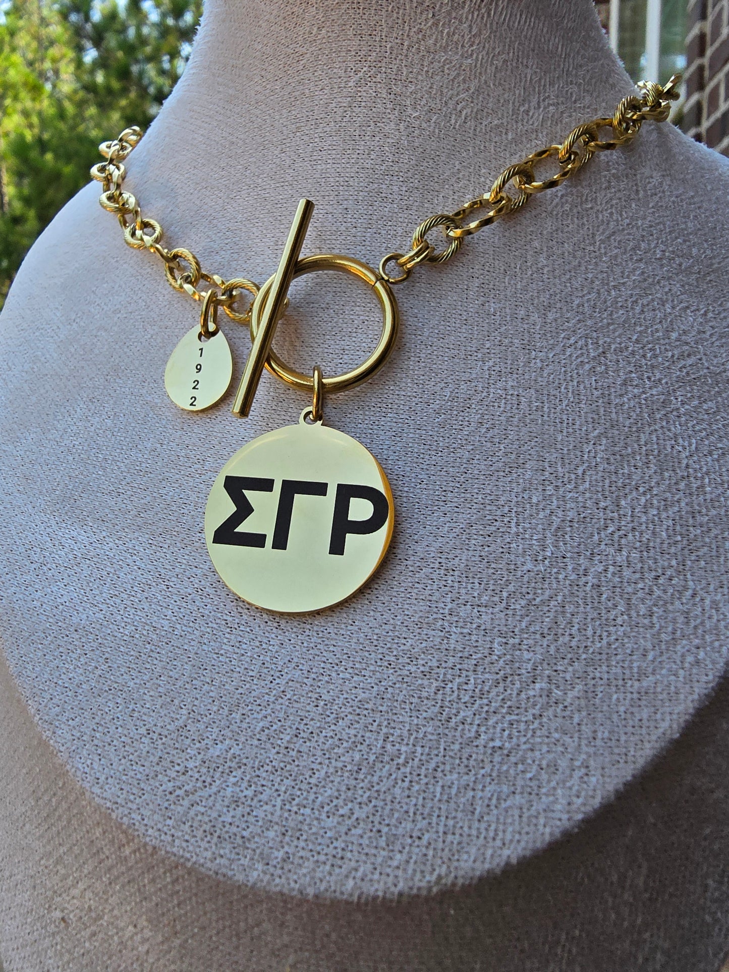 SGRho necklace- Sorority necklace - Sigma Gamma Rho- Sorority gift - HBCU - Divine Nine Sororities