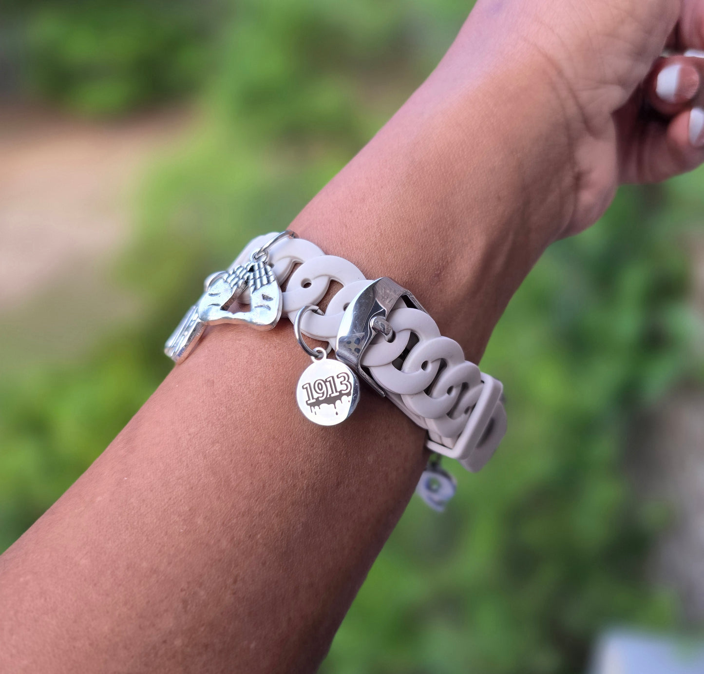 Delta Sigma Theta Silicone Apple Watch Band - Delta Sigma Theta Apple Watch Band- Sorority Watch Band - DST Watch Band - Delta Watch Band