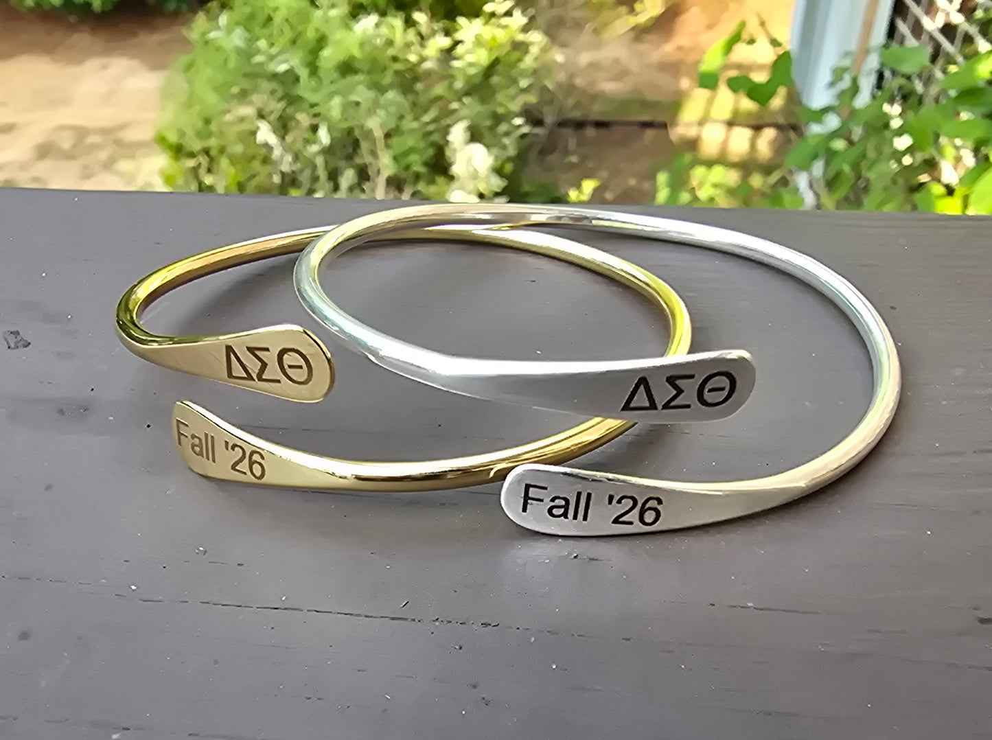 Delta Sigma Theta Fall 2026 Cuff Bracelet Available in Gold and Silver