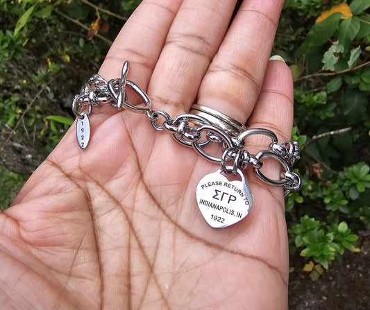 Sigma Gamma Rho Tiffany Inspired Bracelet - SGR Bracelet - Sorority Bracelet - 1922 Bracelet - SGRho Bracelet - SGR Jewelry