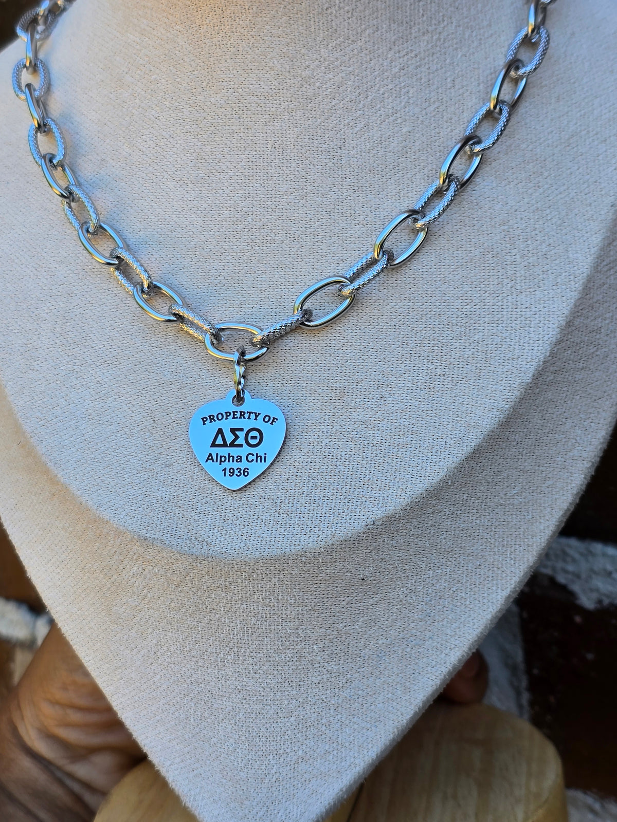 Property of Delta Sigma Theta Sorority Alpha Chi 1936 Custom Necklace