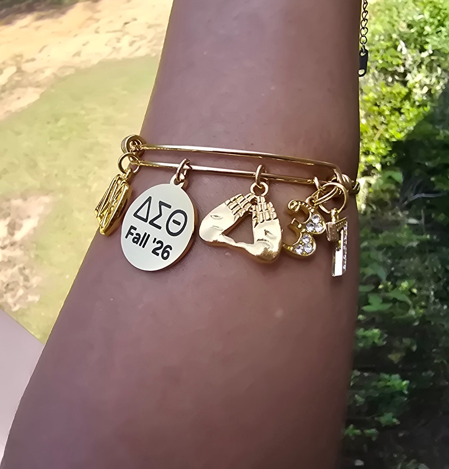 Delta Sigma Theta Fall 2026 Charm with Line Number Bracelet