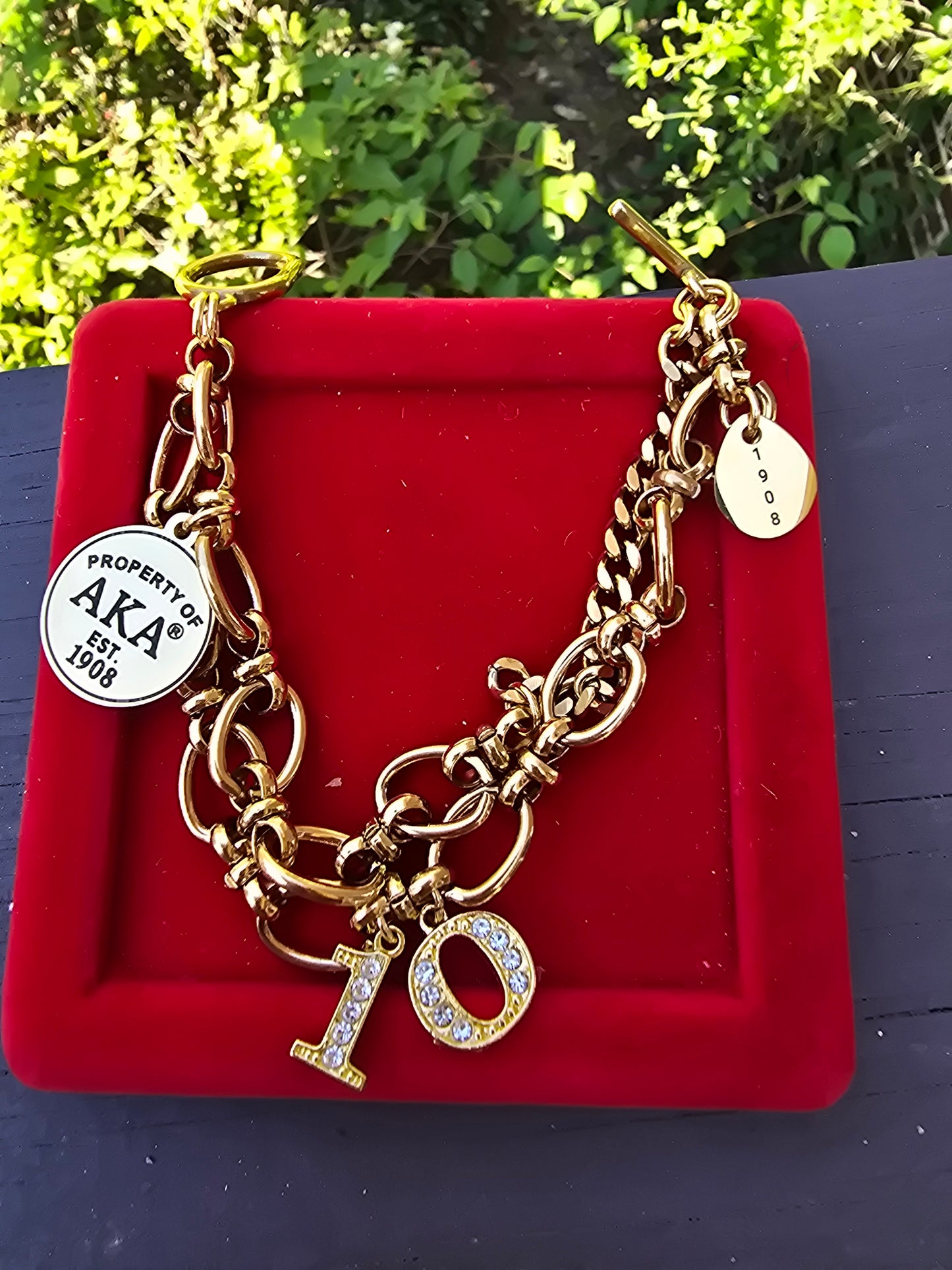 Property of AKA Sorority Custom Fit Bracelet