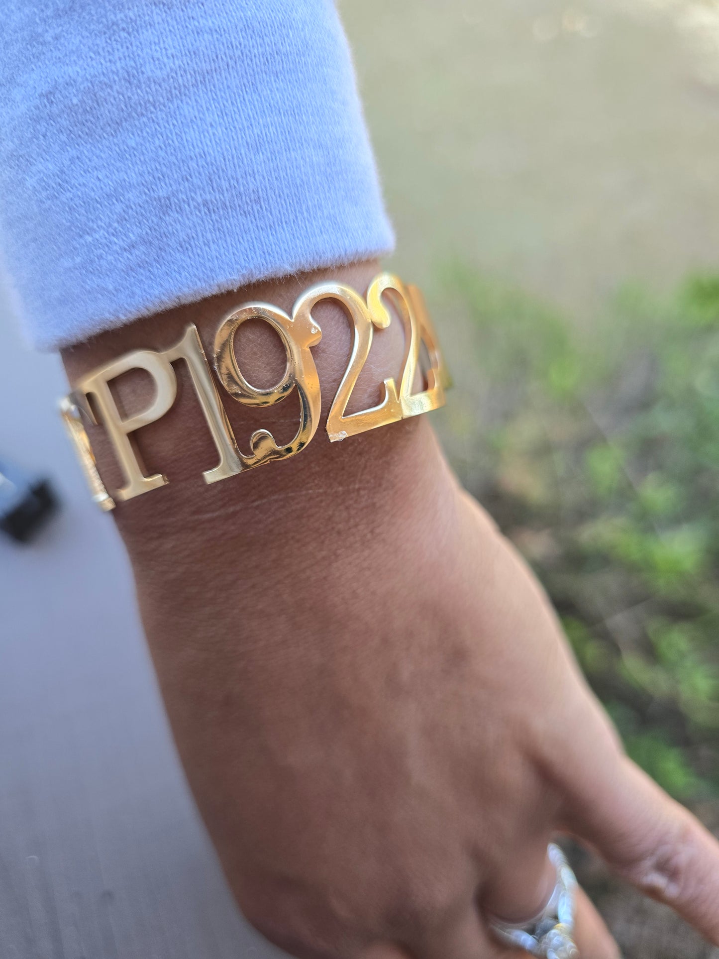 SGRho Sorority Cuff Bracelet Available In Gold and Silver