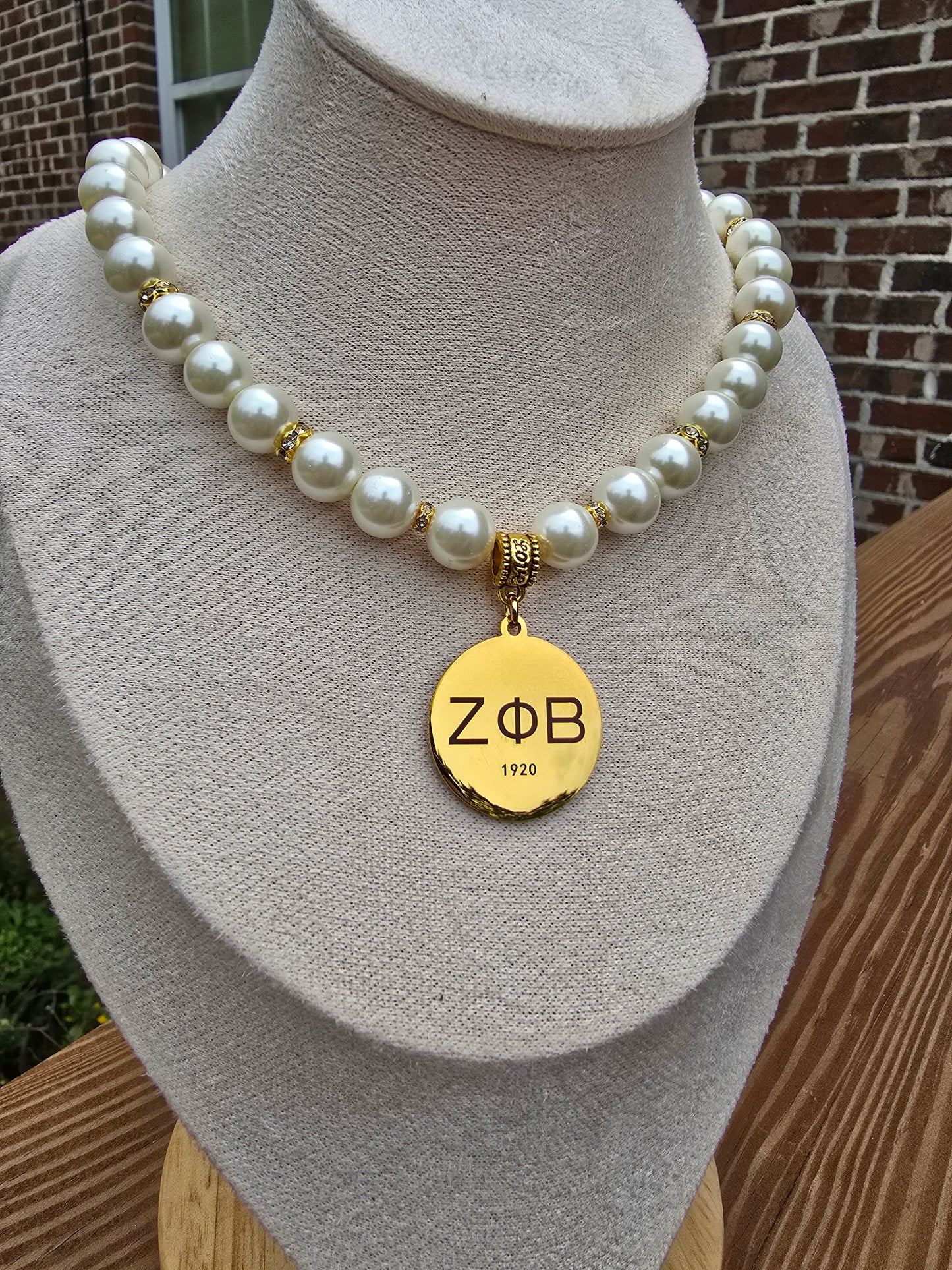 Zeta Phi Beta Pearl Sorority Necklaces Available in Silver