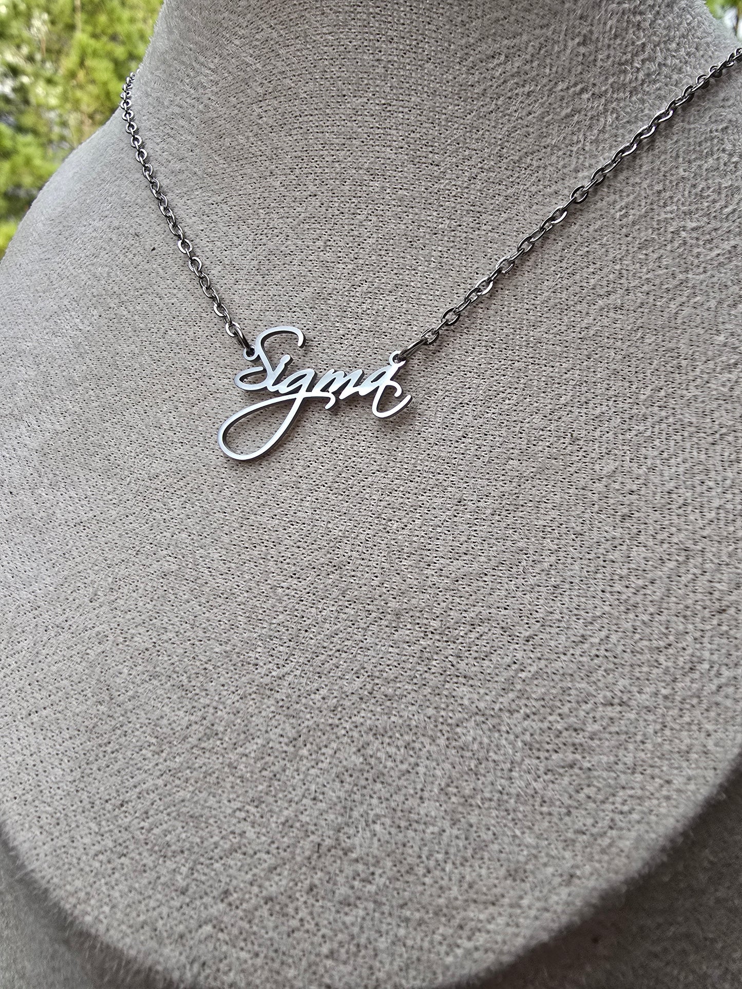 Sigma necklace - Sorority necklace - Sigma Jewelry - Sigma gift - HBCU - Divine Nine Sororities