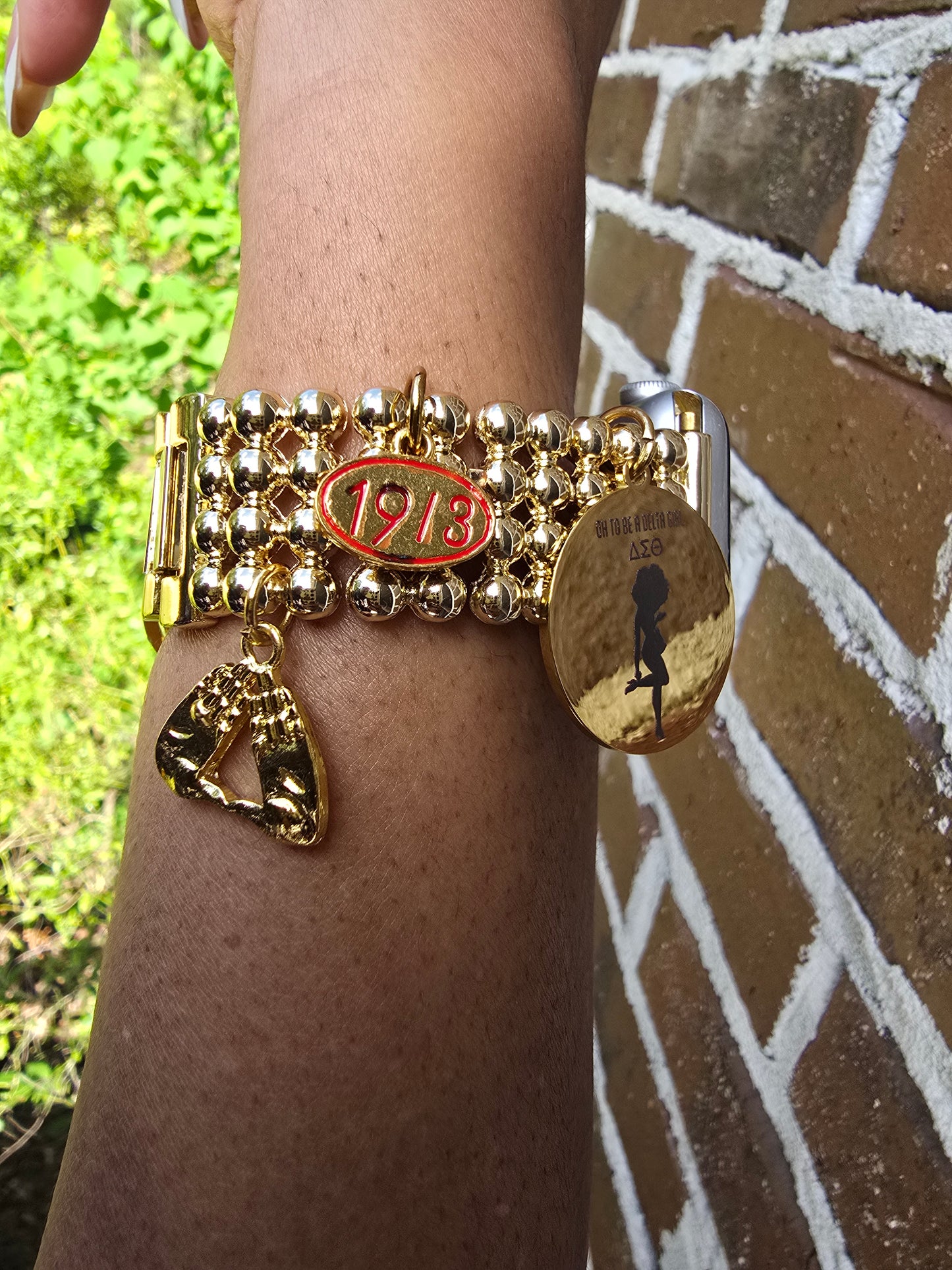 Premium Stainless Steel Delta Watch Band - Delta Sigma Theta Watch Band - Sorority Watch Band - DST Watch Band - Delta Apple Watch Band
