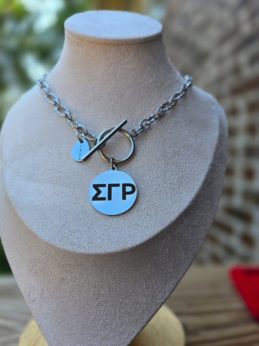 SGRho necklace- Sorority necklace - Sigma Gamma Rho- Sorority gift - HBCU - Divine Nine Sororities