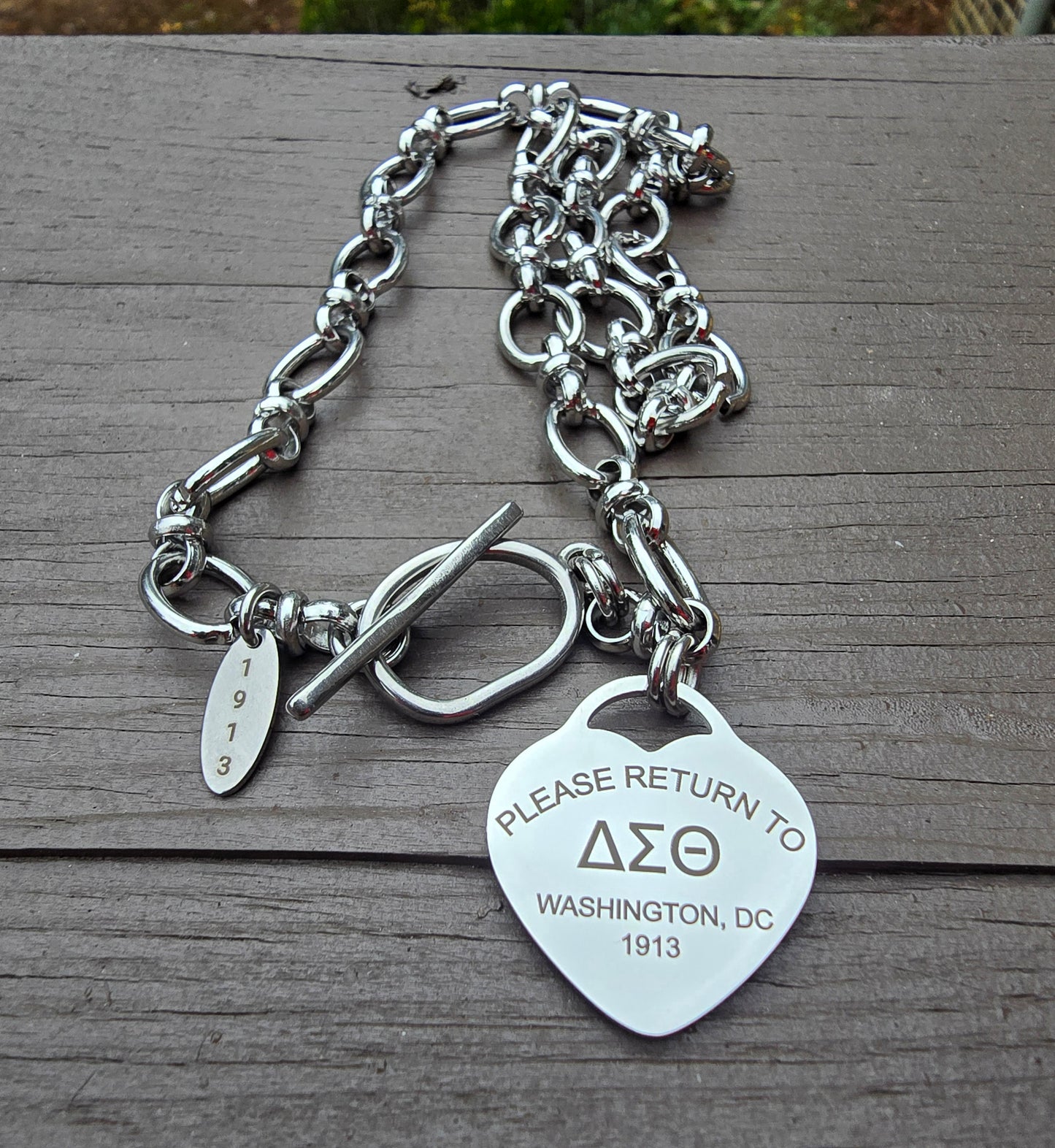 Tiffany Inspired Delta Sigma Theta Sorority Necklaces Available In Gold & Silver