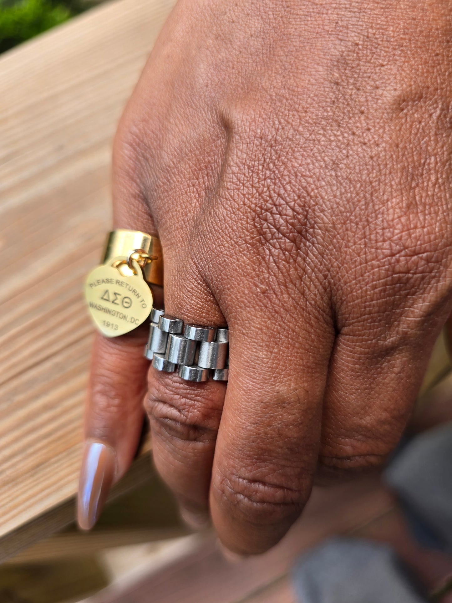 Delta Sigma Theta Adjustable Ring - DST Ring - Delta Ring - Sorority Jewelry - 1913 Ring - Sorority Ring