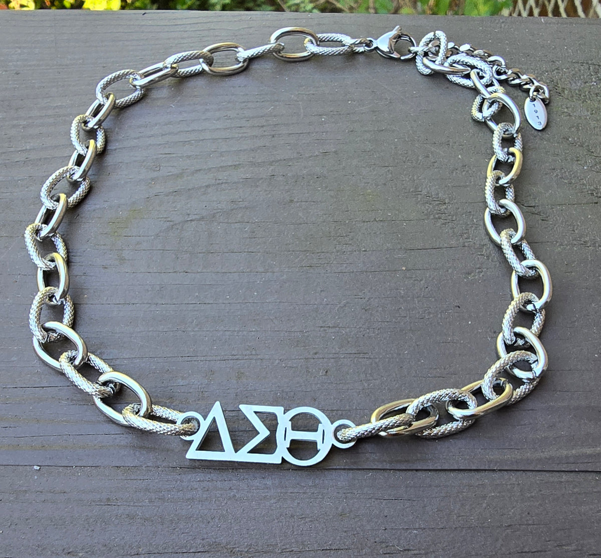 Delta Sigma Theta Greek Letter Chunky Link Sorority Necklace