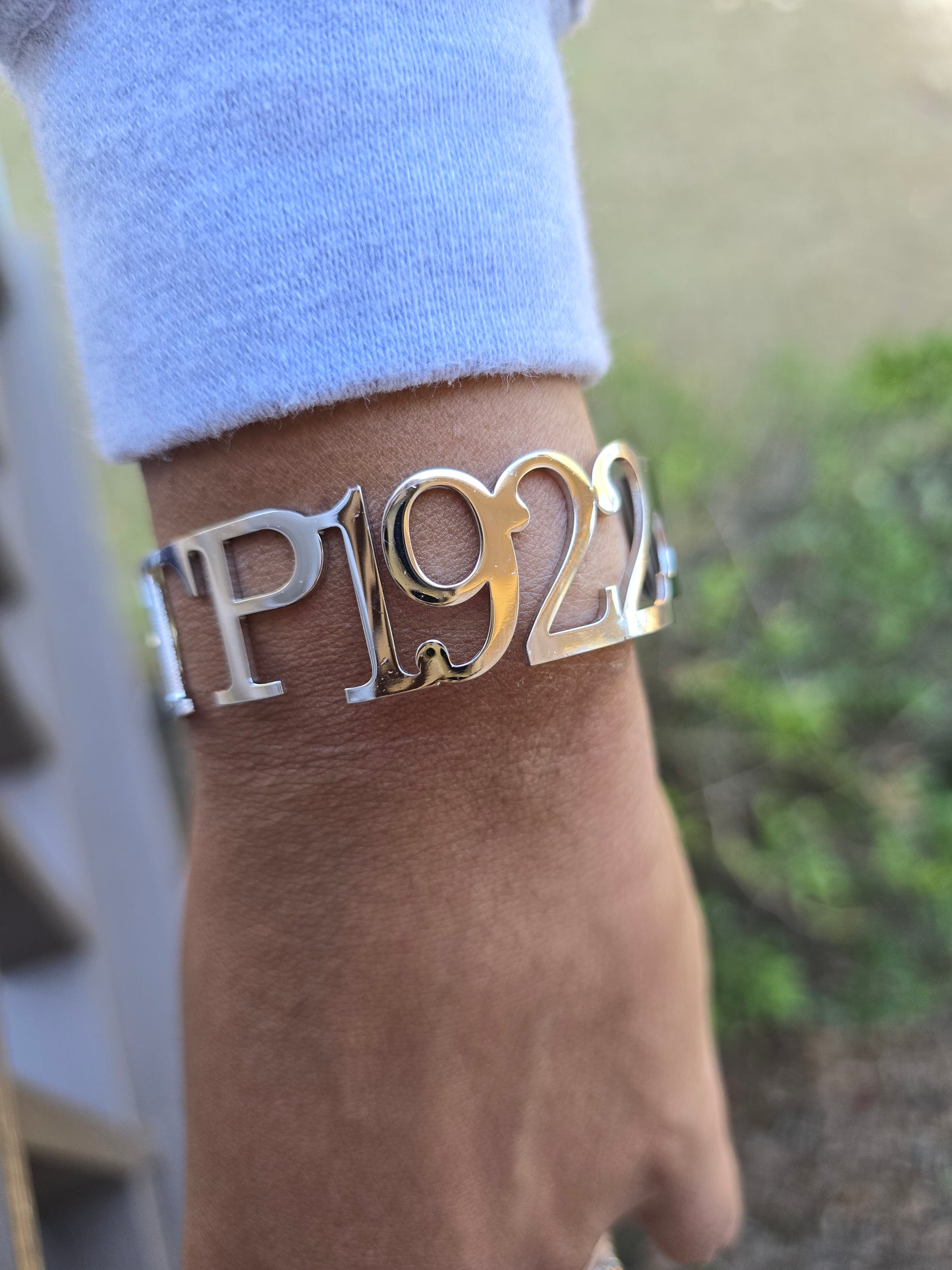 SGRho Sorority Cuff Bracelet Available In Gold and Silver